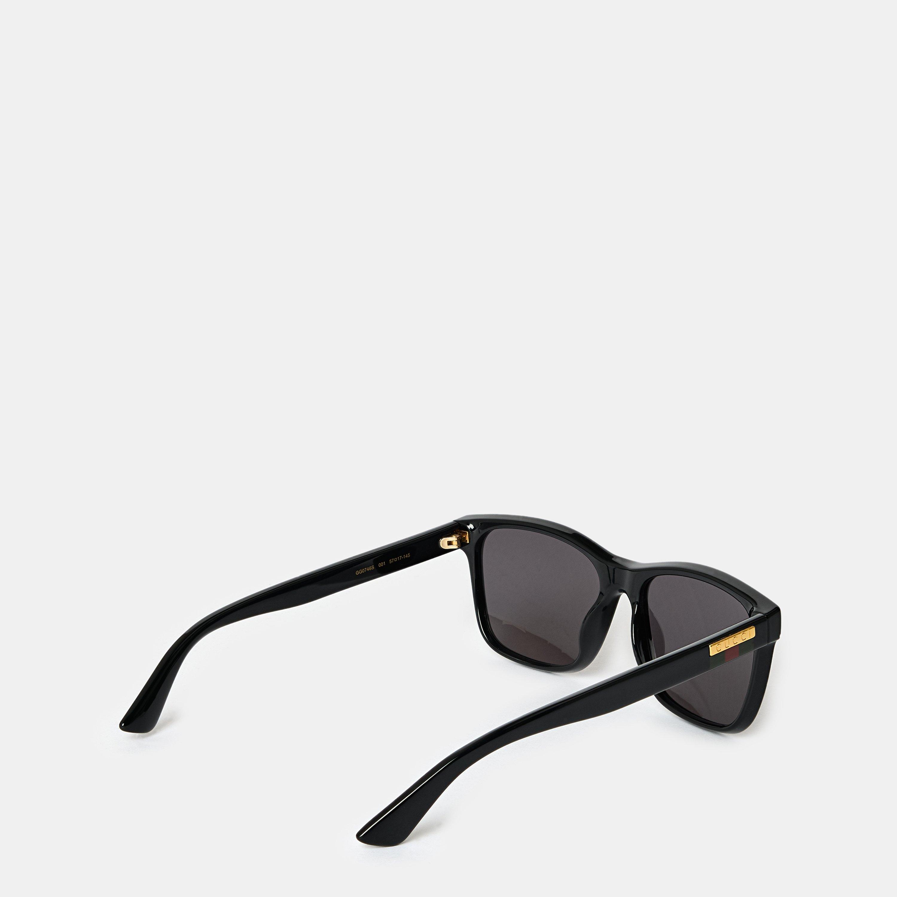 Black - Gucci - Men's Web Square Sunglasses - 2