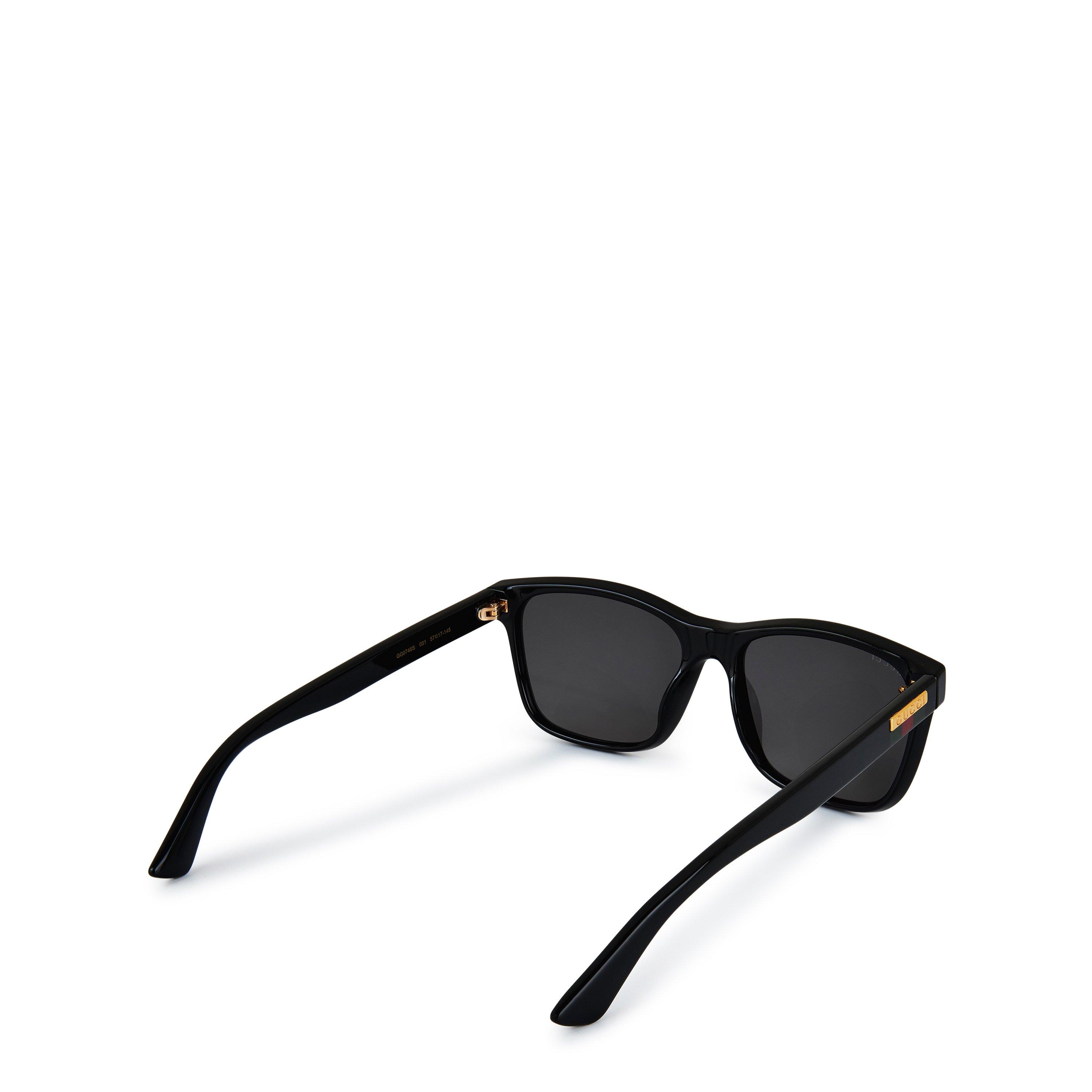 Black - Gucci - Men's Web Square Sunglasses - 4