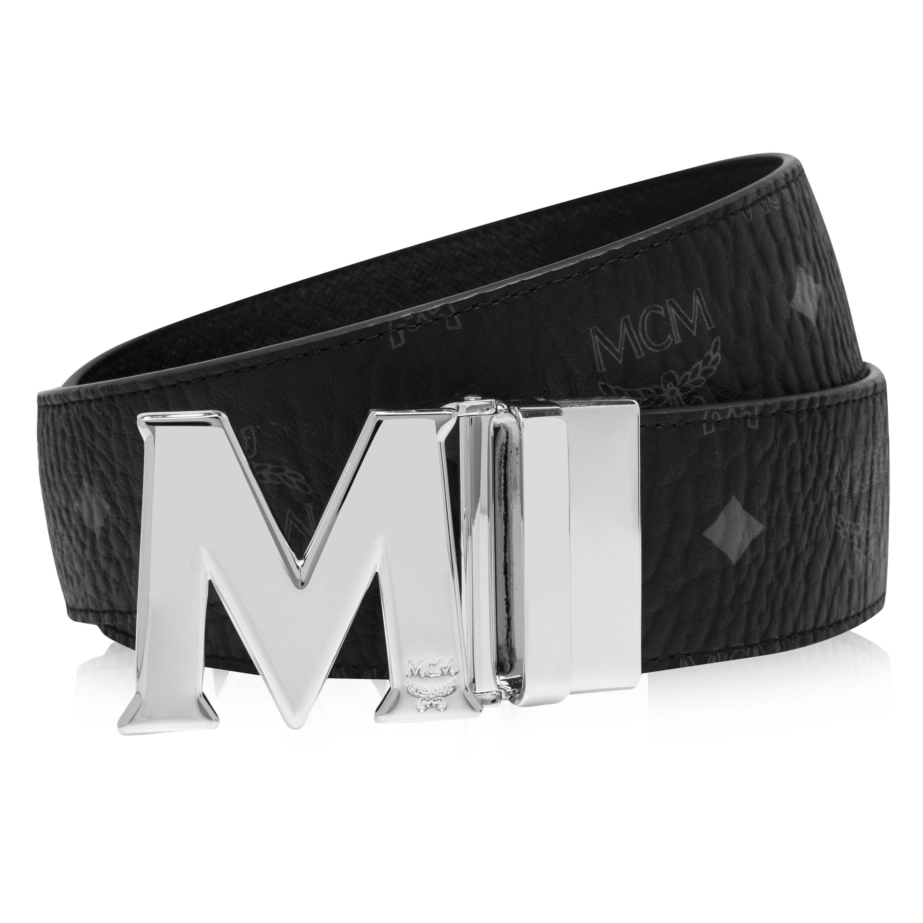 Black/Silv - MCM - Claus Reversible Belt - 2