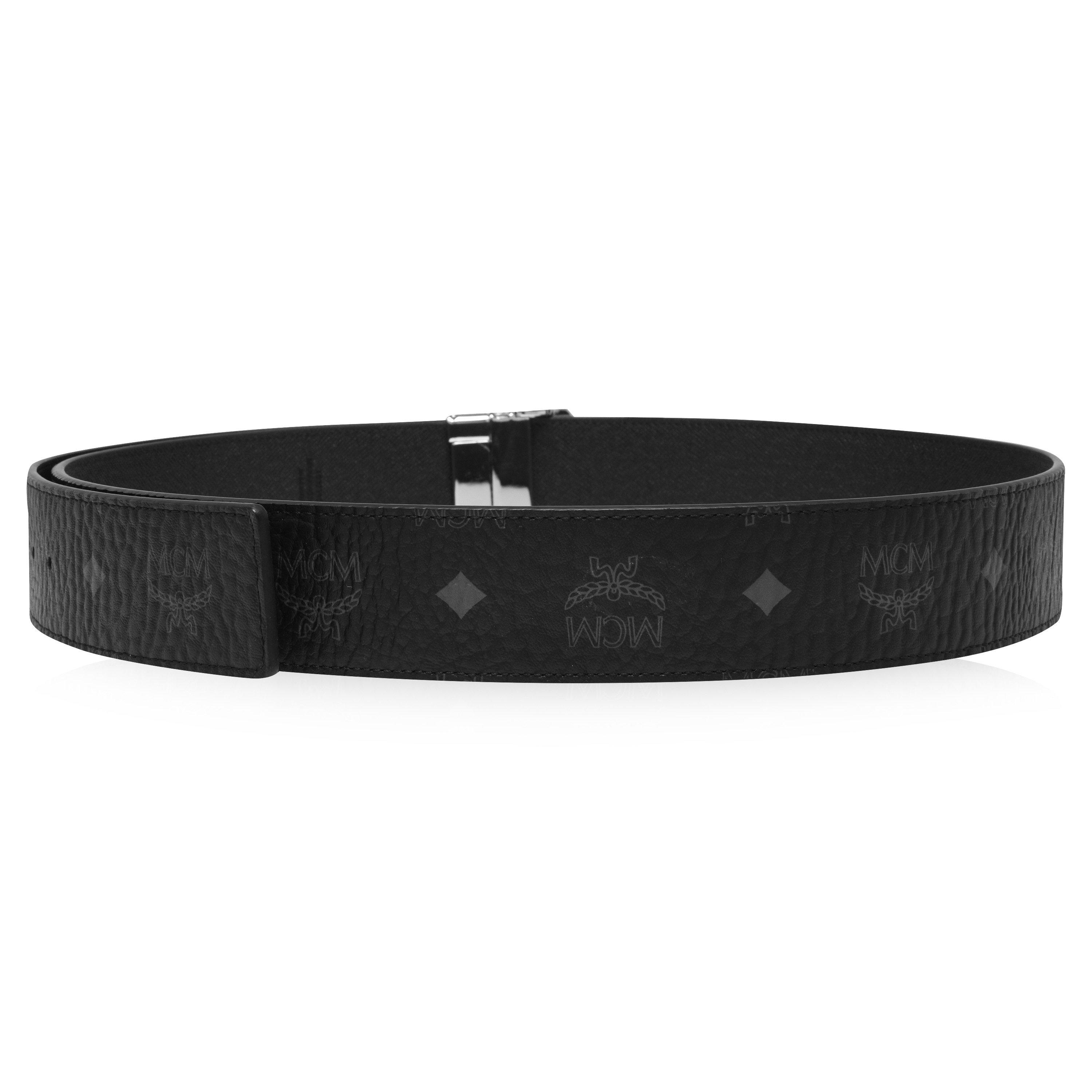Black/Silv - MCM - Claus Reversible Belt - 3