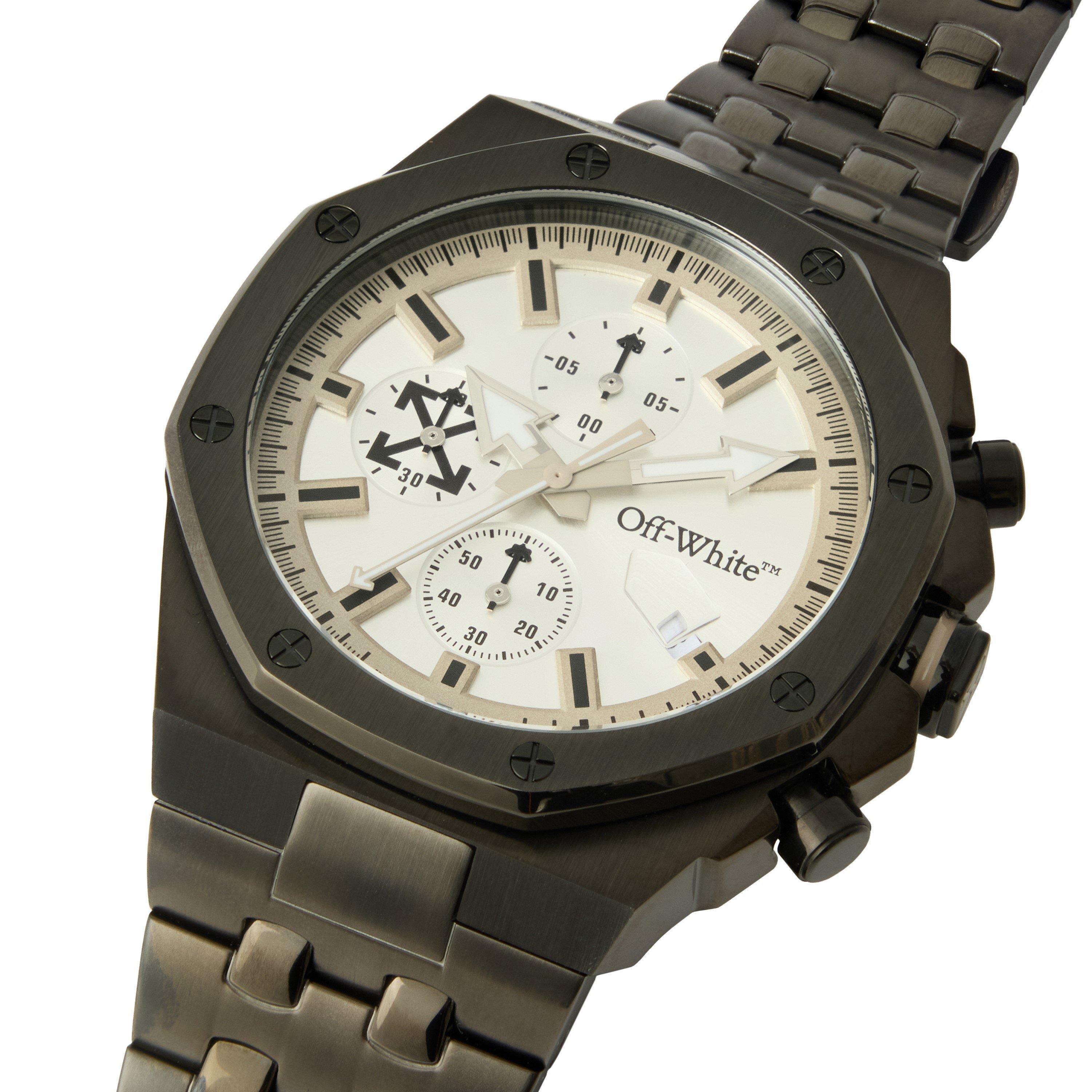 Silver/Gun - Off White - Frequency Chrono Watch - 2