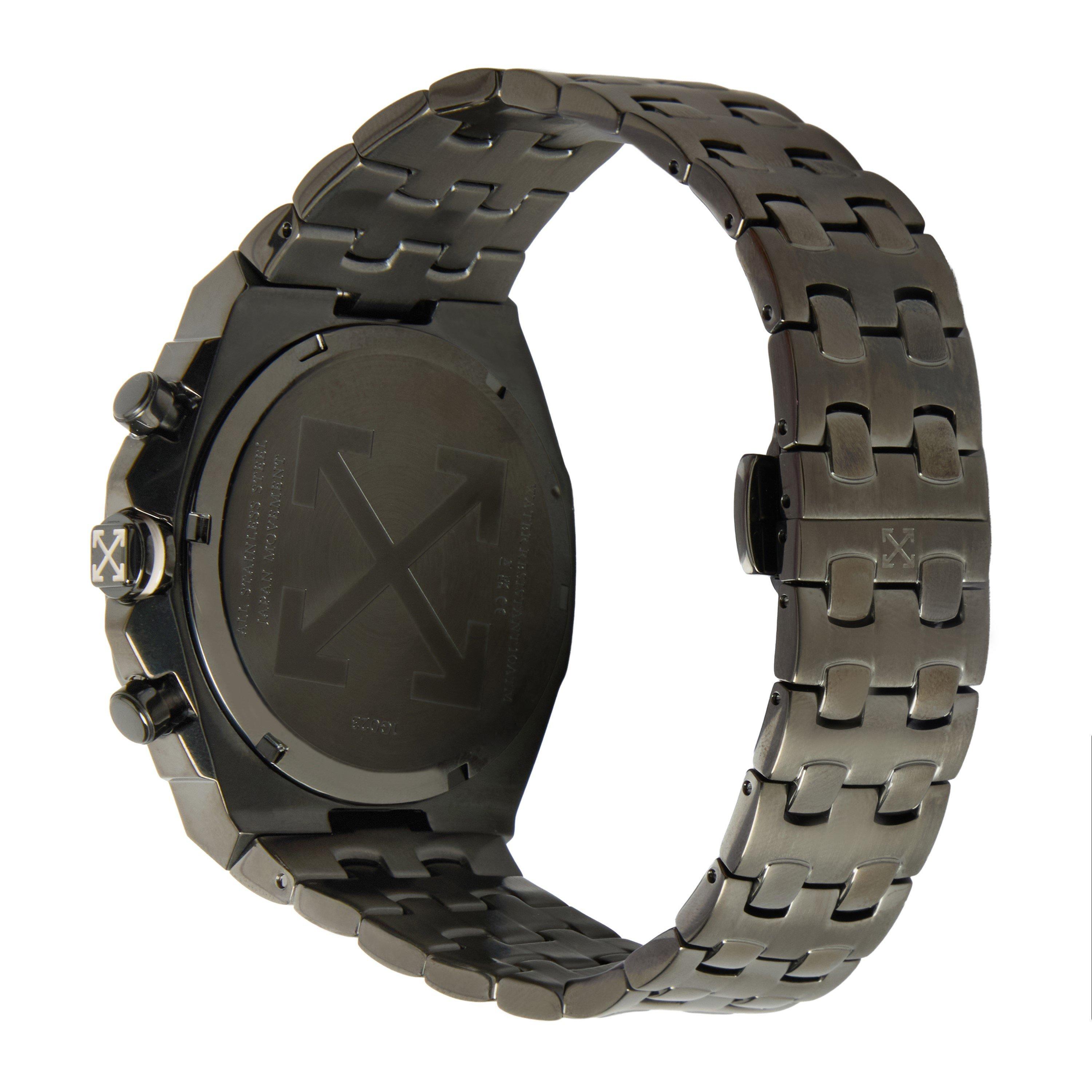 Silver/Gun - Off White - Frequency Chrono Watch - 4
