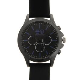 Crosshatch Leather Strap Watch Mens