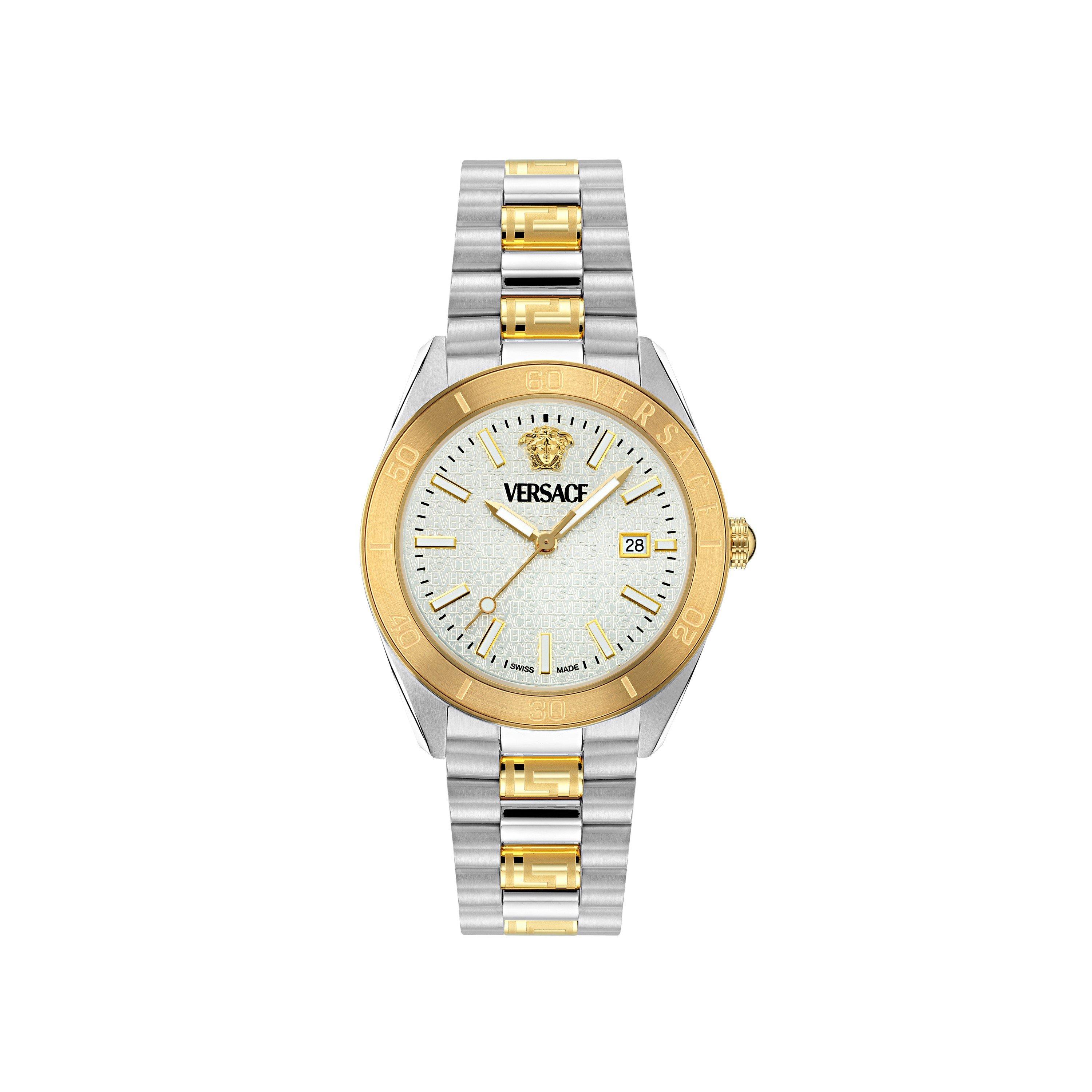Silver/Two tone - Versace - V Dome Quartz Analogue Watch - 1