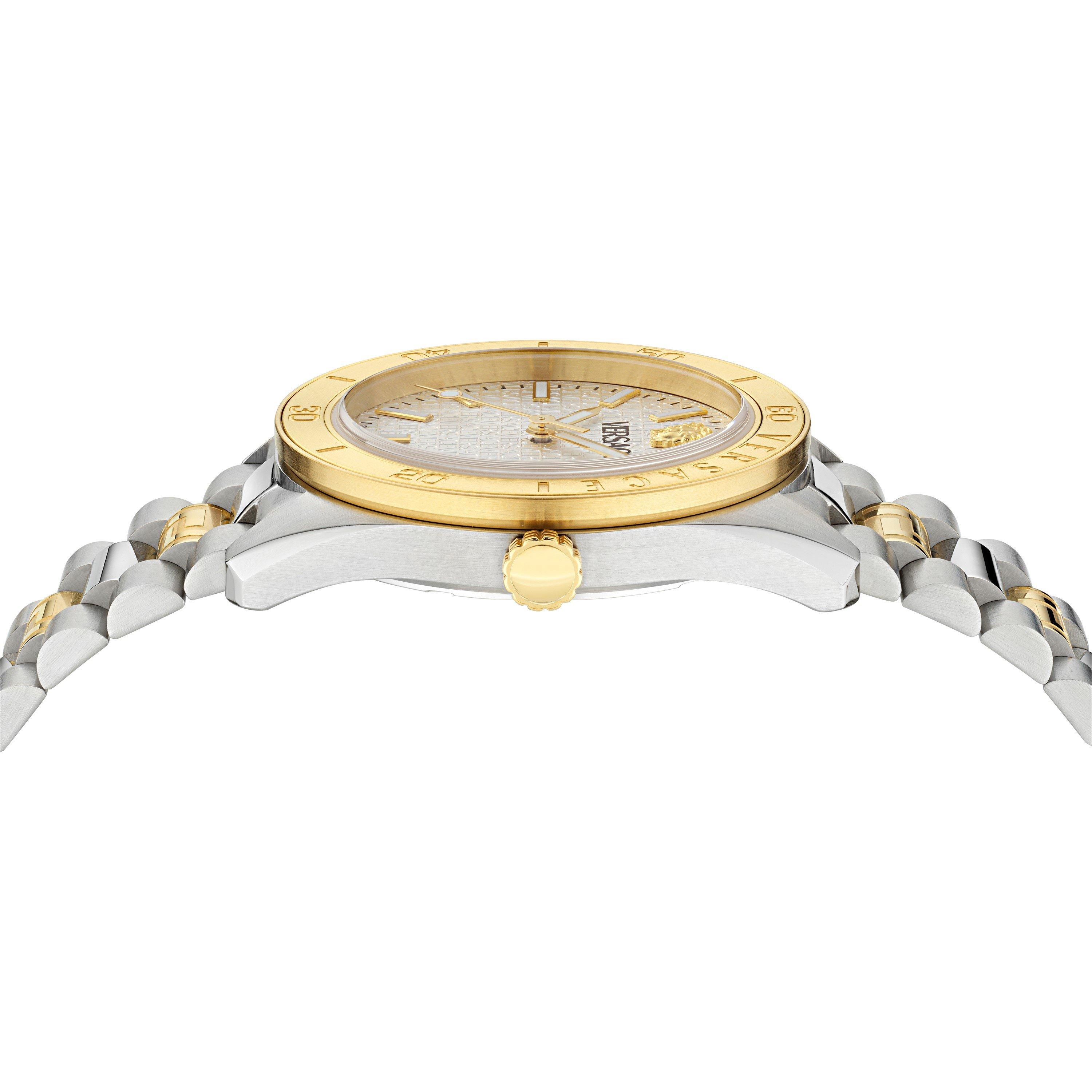 Silver/Two tone - Versace - V Dome Watch - 3