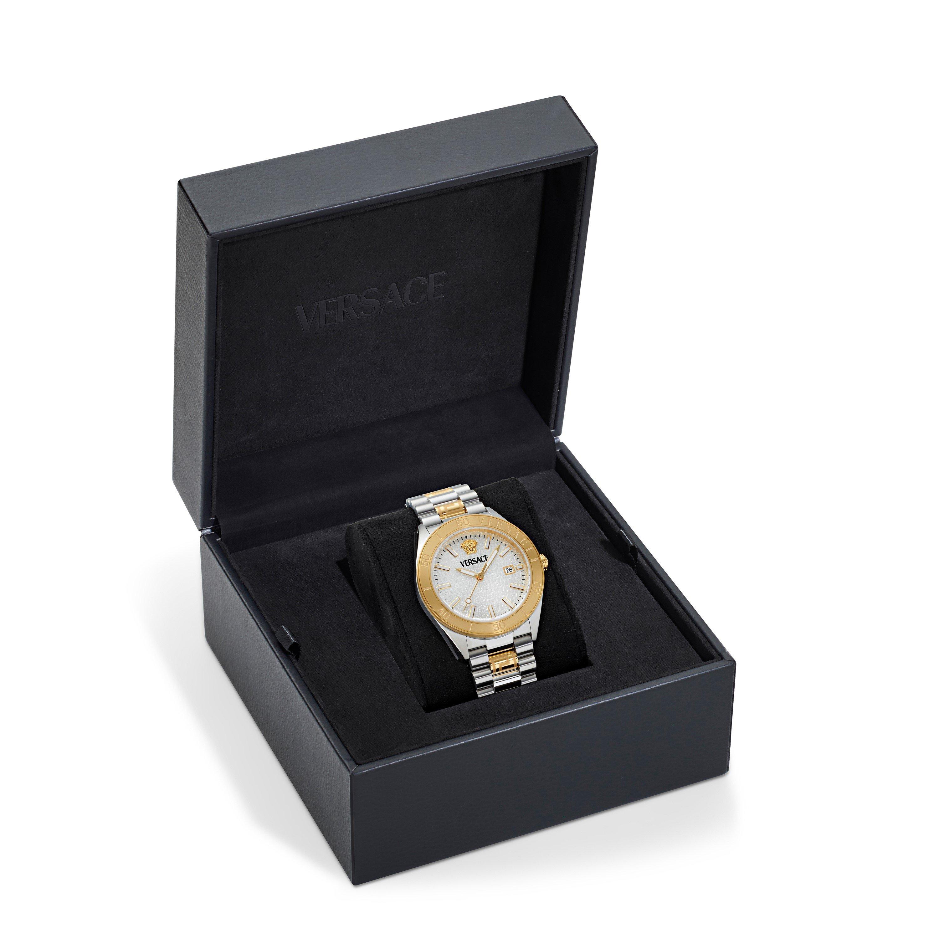 Silver/Two tone - Versace - V Dome Watch - 4