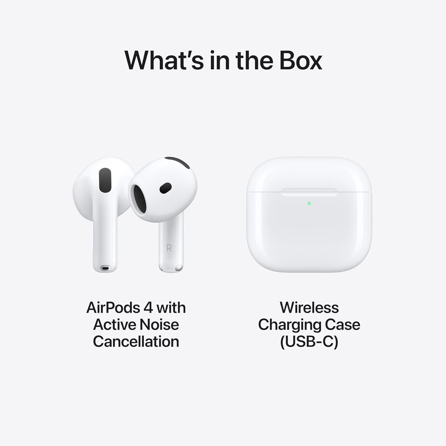 White - Apple - Airpods 4 with Active Noise Cancellation - 3