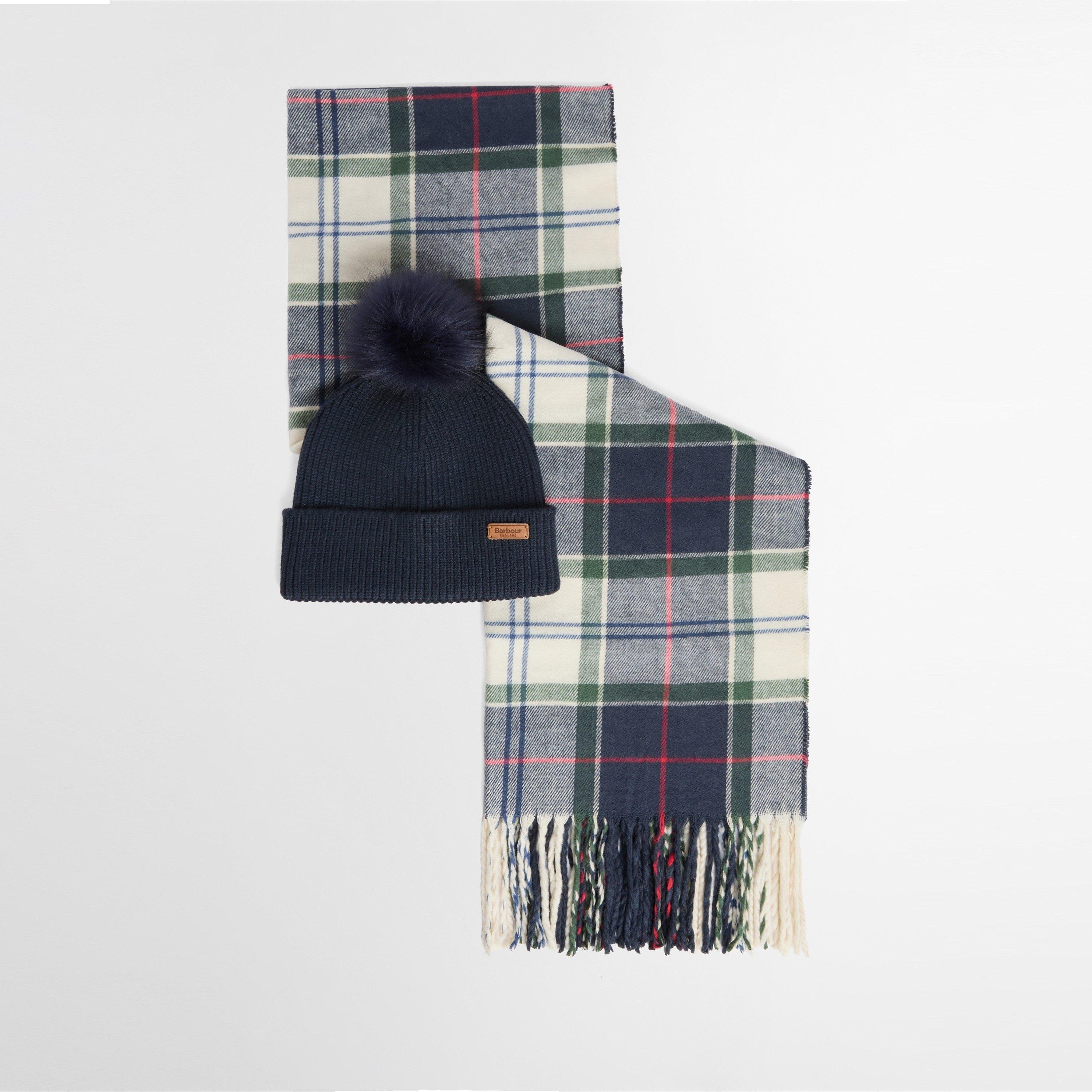 Light Evergreen - Barbour - Dover Beanie & Hailes Scarf Gift Set - 1