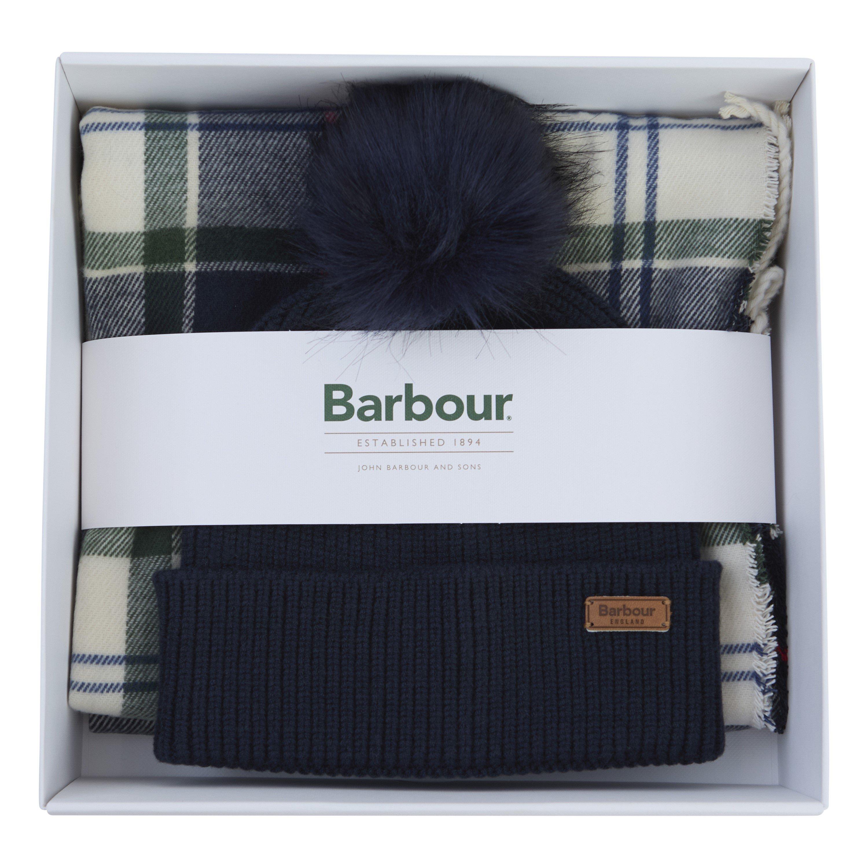 Light Evergreen - Barbour - Dover Beanie & Hailes Scarf Gift Set - 4