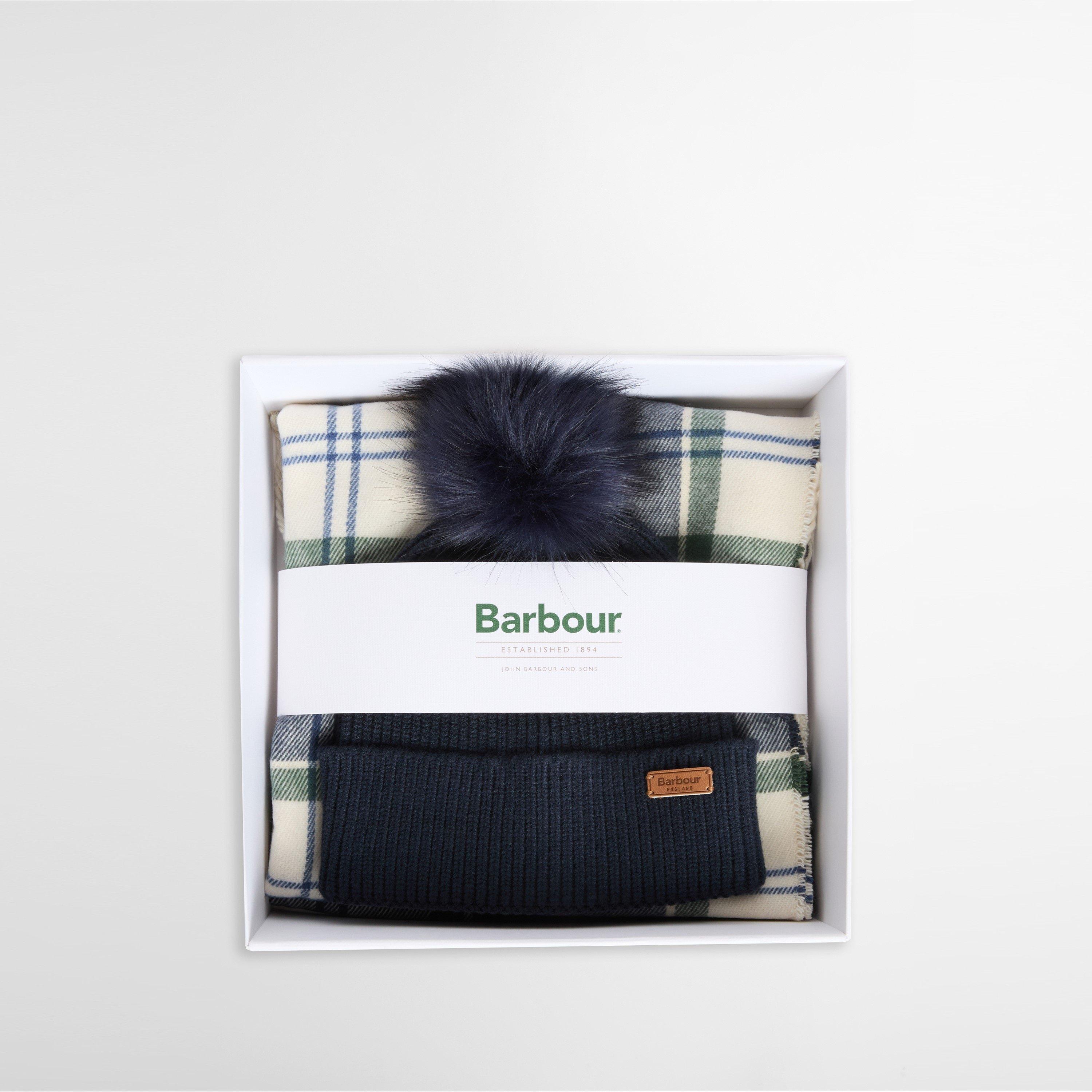 Light Evergreen - Barbour - Dover Beanie & Hailes Scarf Gift Set - 6