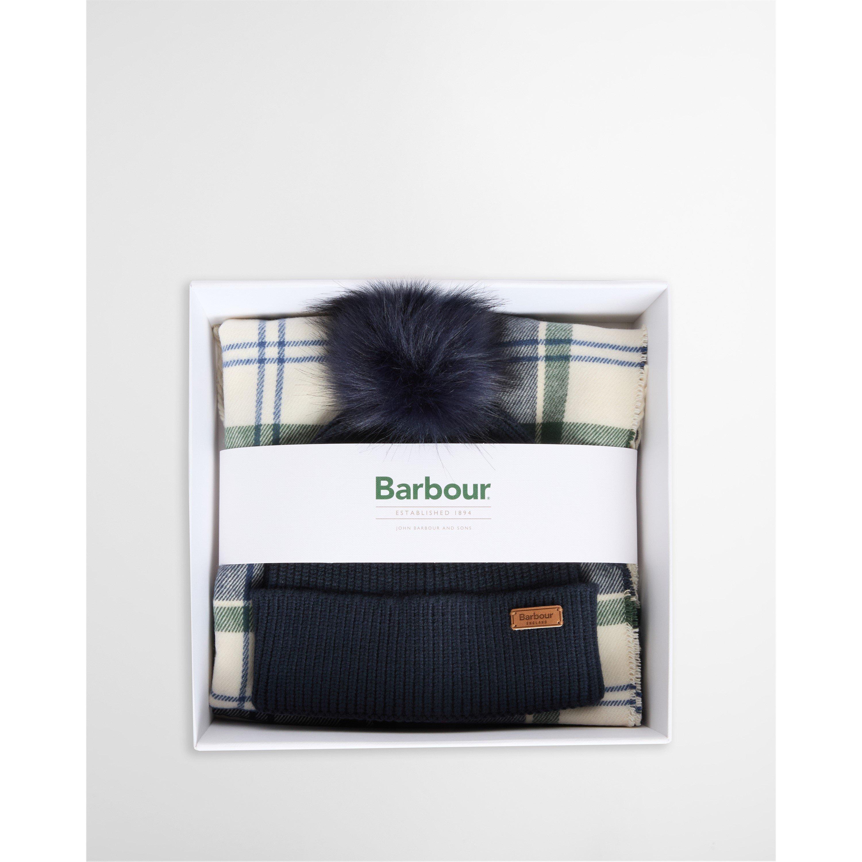 Light Evergreen - Barbour - Dover Beanie & Hailes Scarf Gift Set - 10