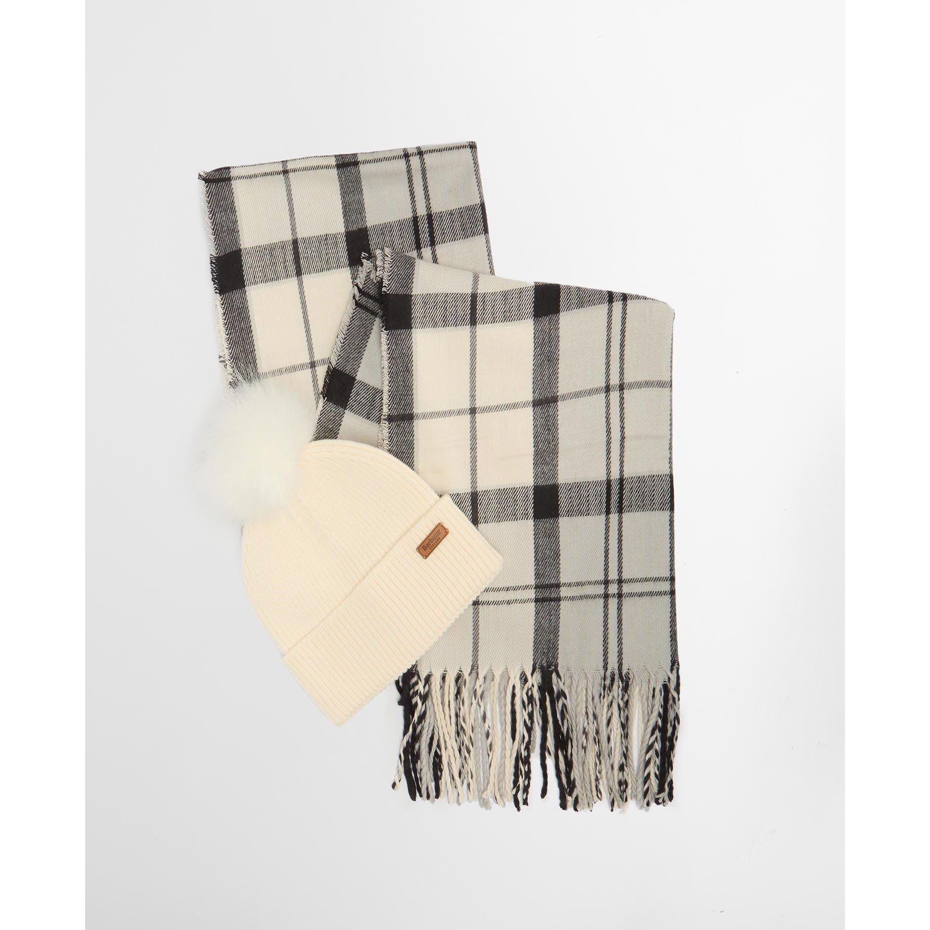 Monochrome - Barbour - Dover Beanie & Hailes Scarf Gift Set - 1