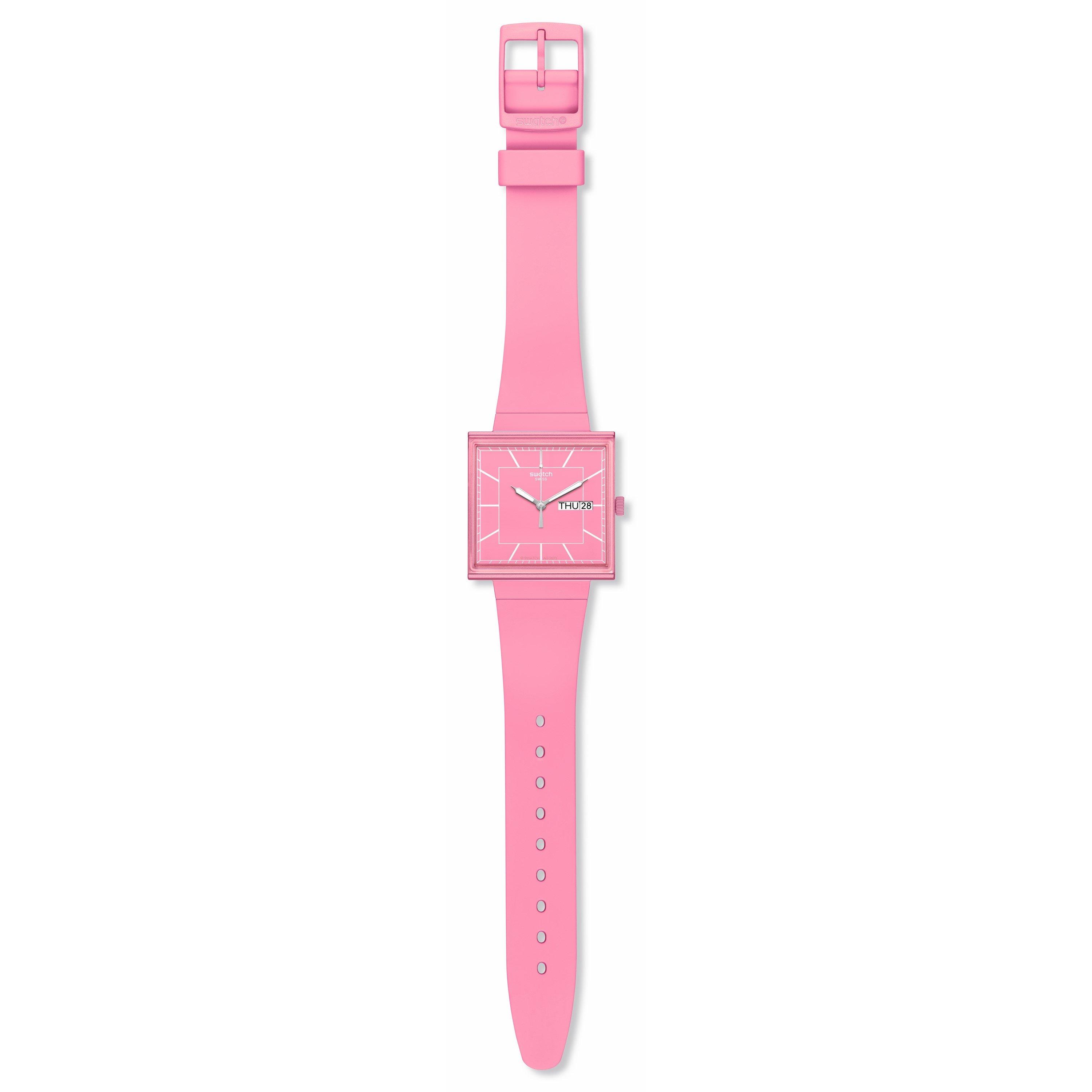 Pink - Swatch - Adults What If? Analogue Quartz Watch - 3