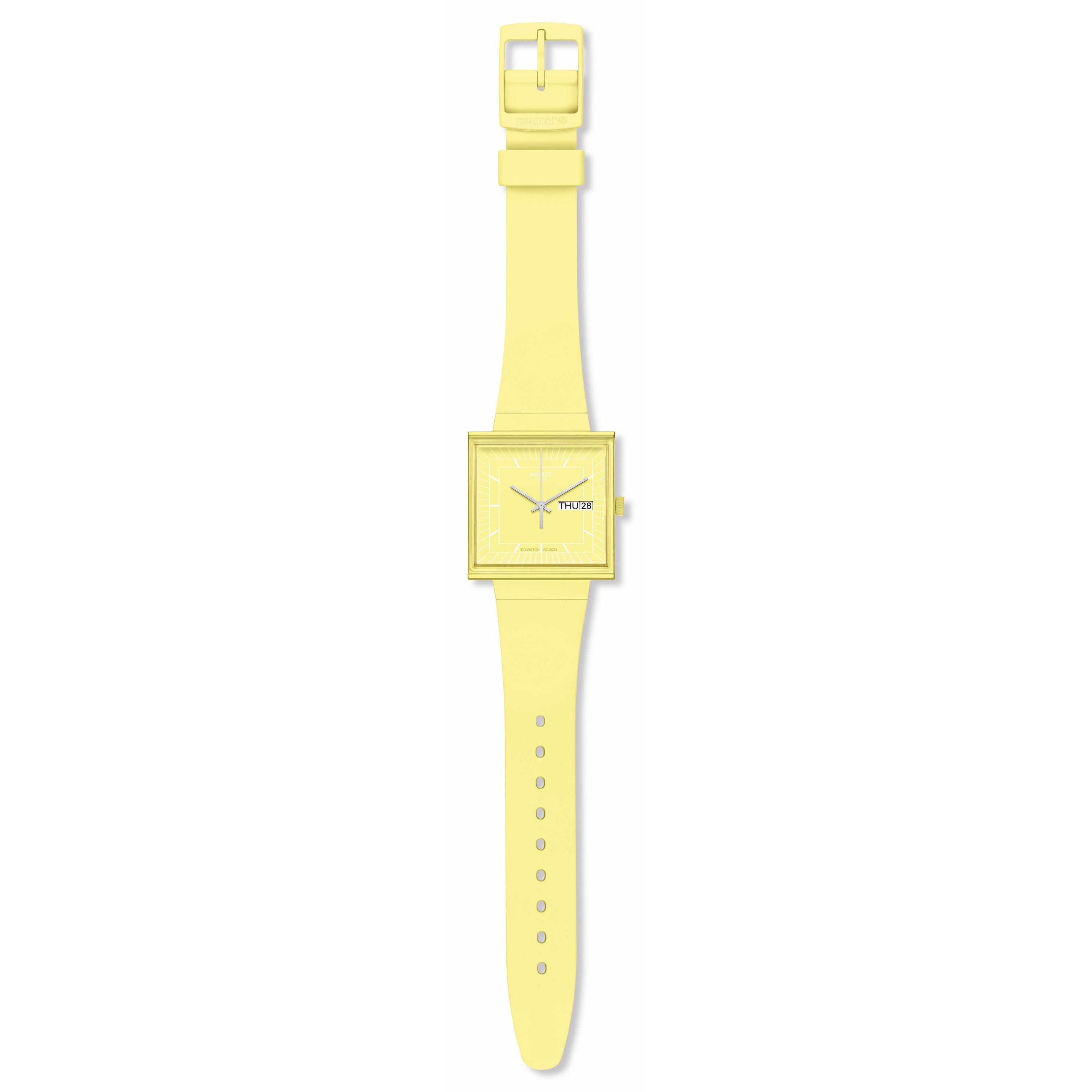 Yellow - Swatch - Unisex Adults What If? Analogue Quartz Watch - 3