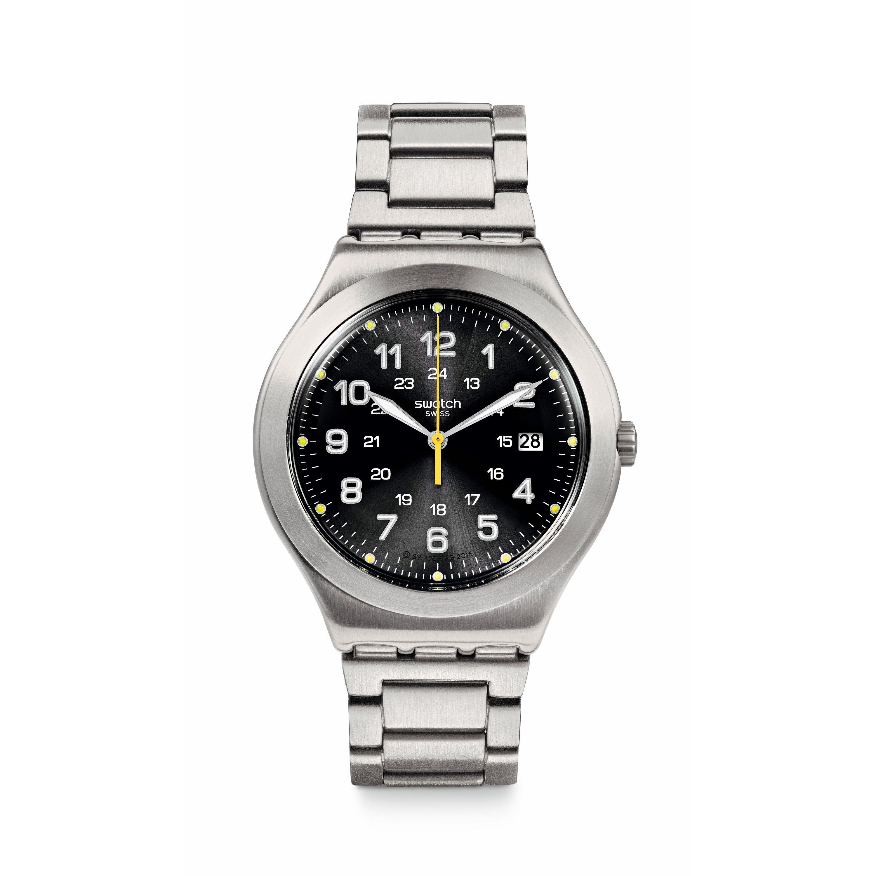 Black/Silver - Swatch - Men's Happy Joe Analogue Quartz Watches - 1