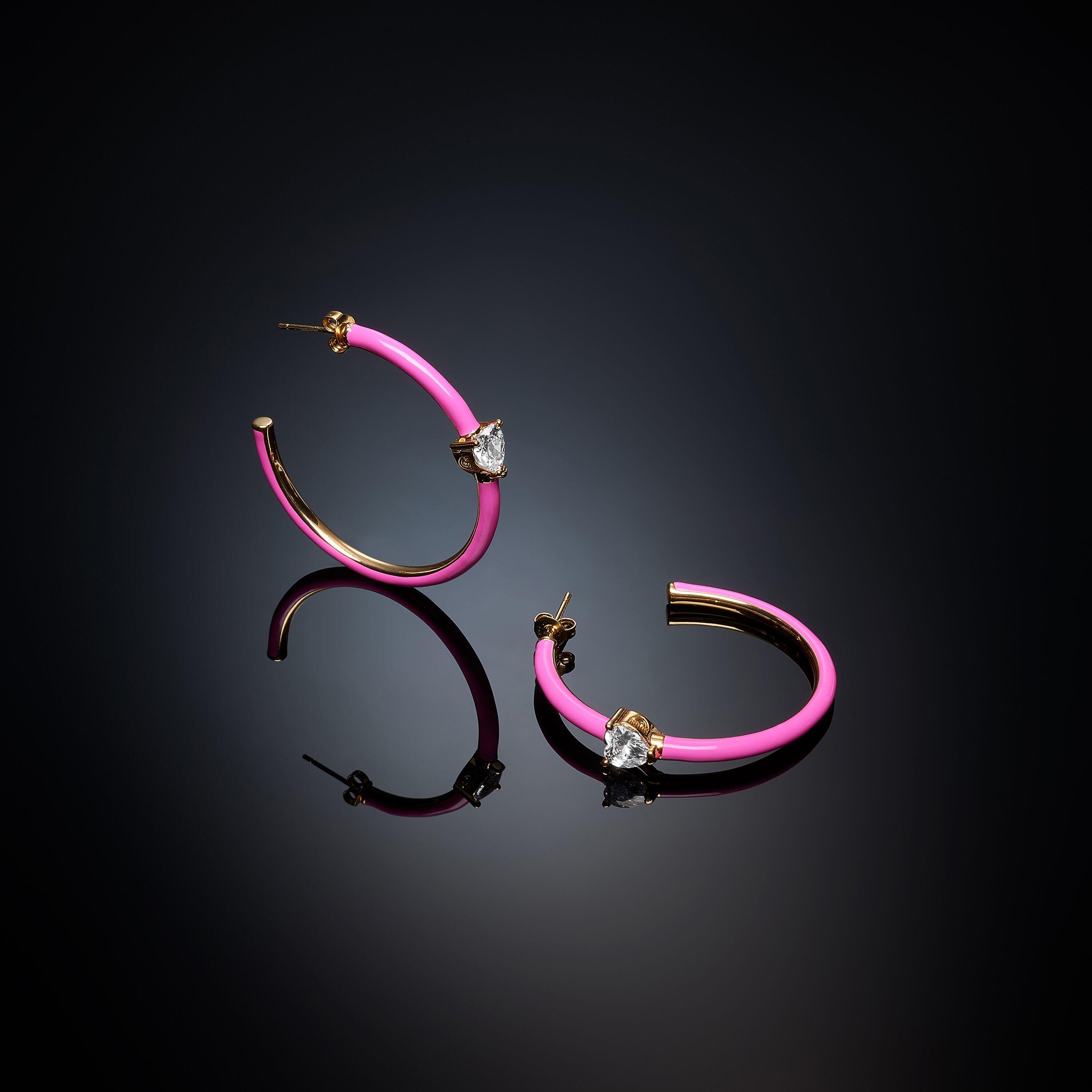 Chiara Ferragni Women's Contemporary Shiny Hoop Earrings -  - 40MM
