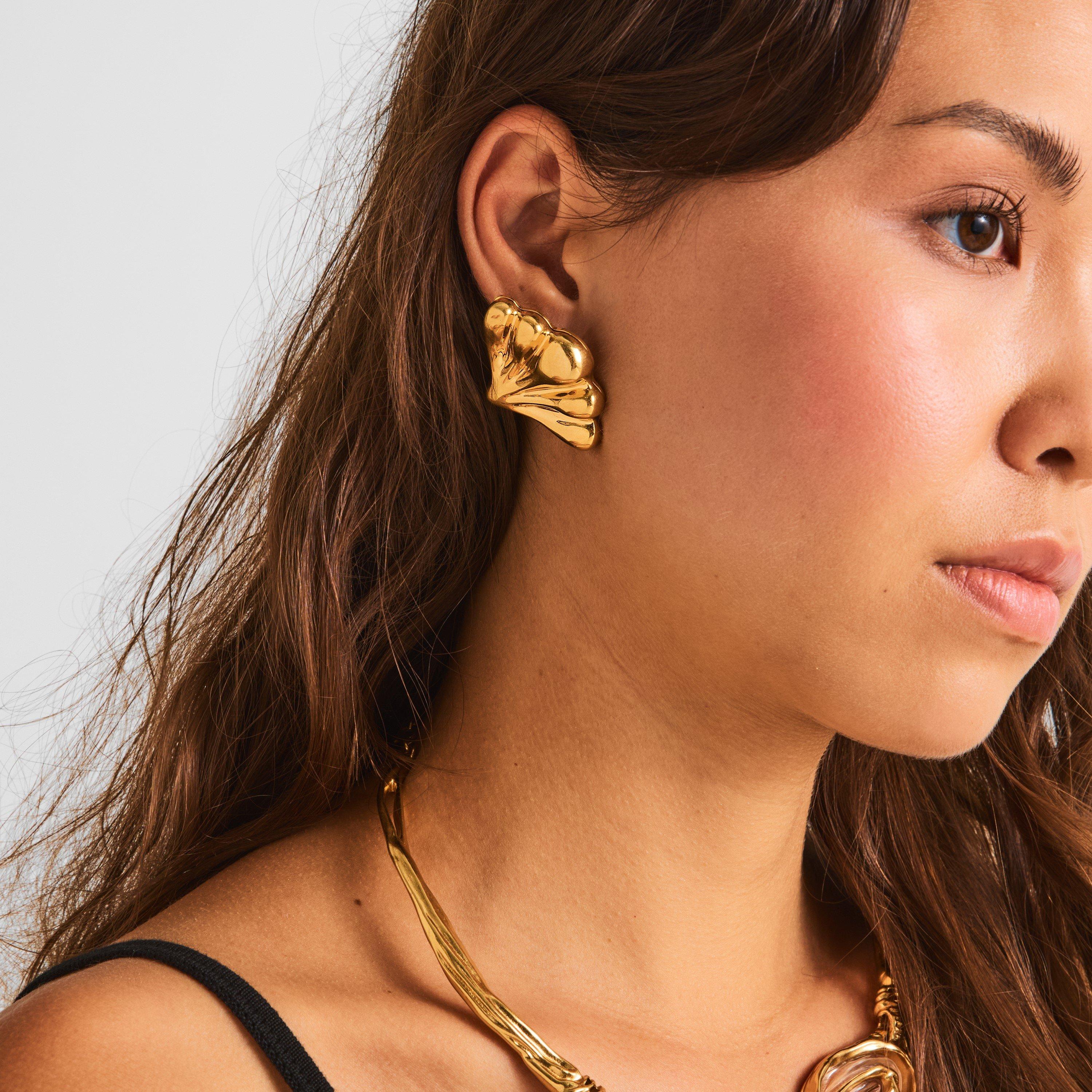 Gold/Silver - Chloe - Women's Statement Earrings - 3