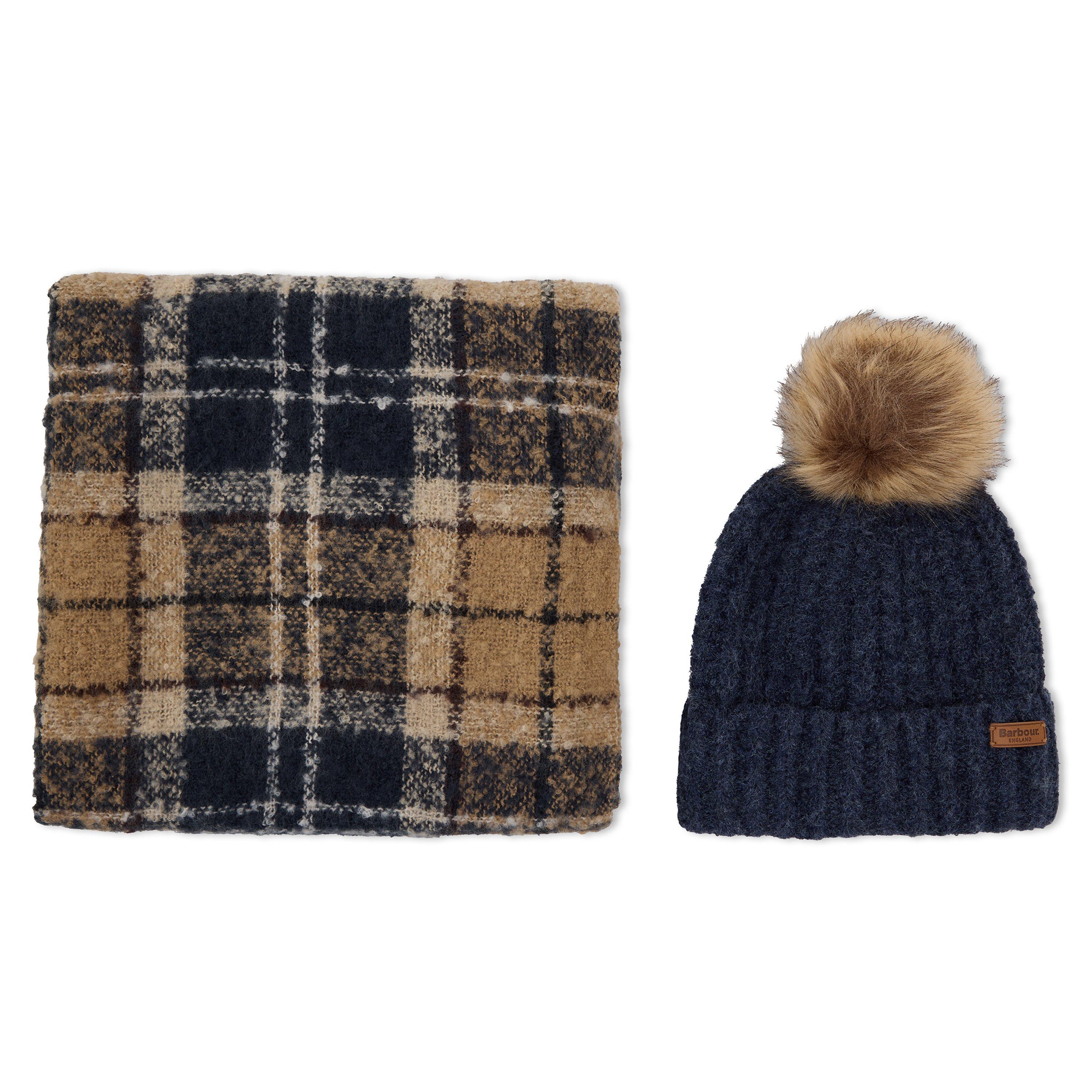 Barbour Women's Saltburn Beanie & Scarf Gift Set In Birchwood - Image 3