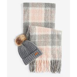 Barbour Saltburn Beanie & Tartan Scarf Gift Set