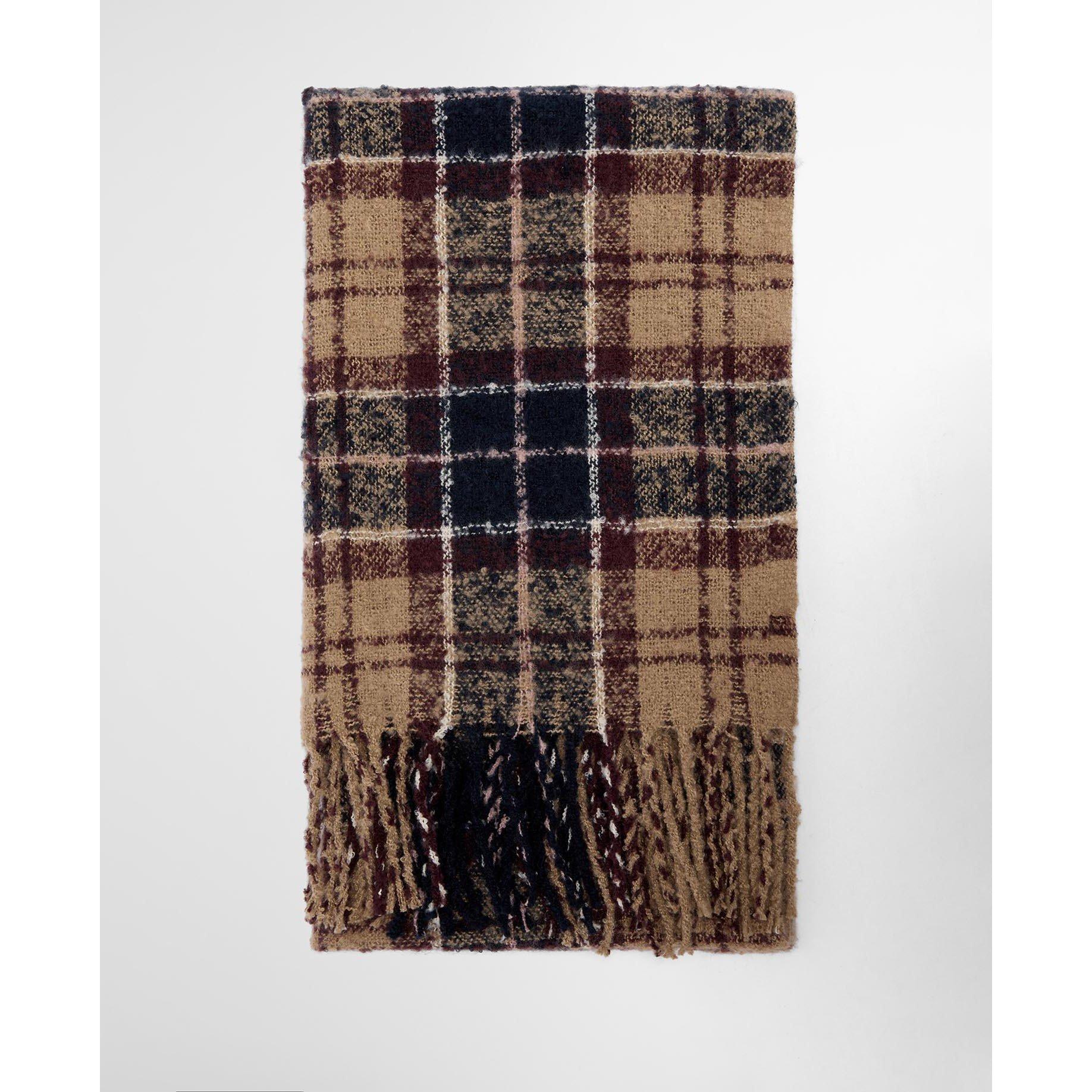 Gardenia Tartan - Barbour - Saltburn Beanie & Tartan Scarf Gift Set - 5