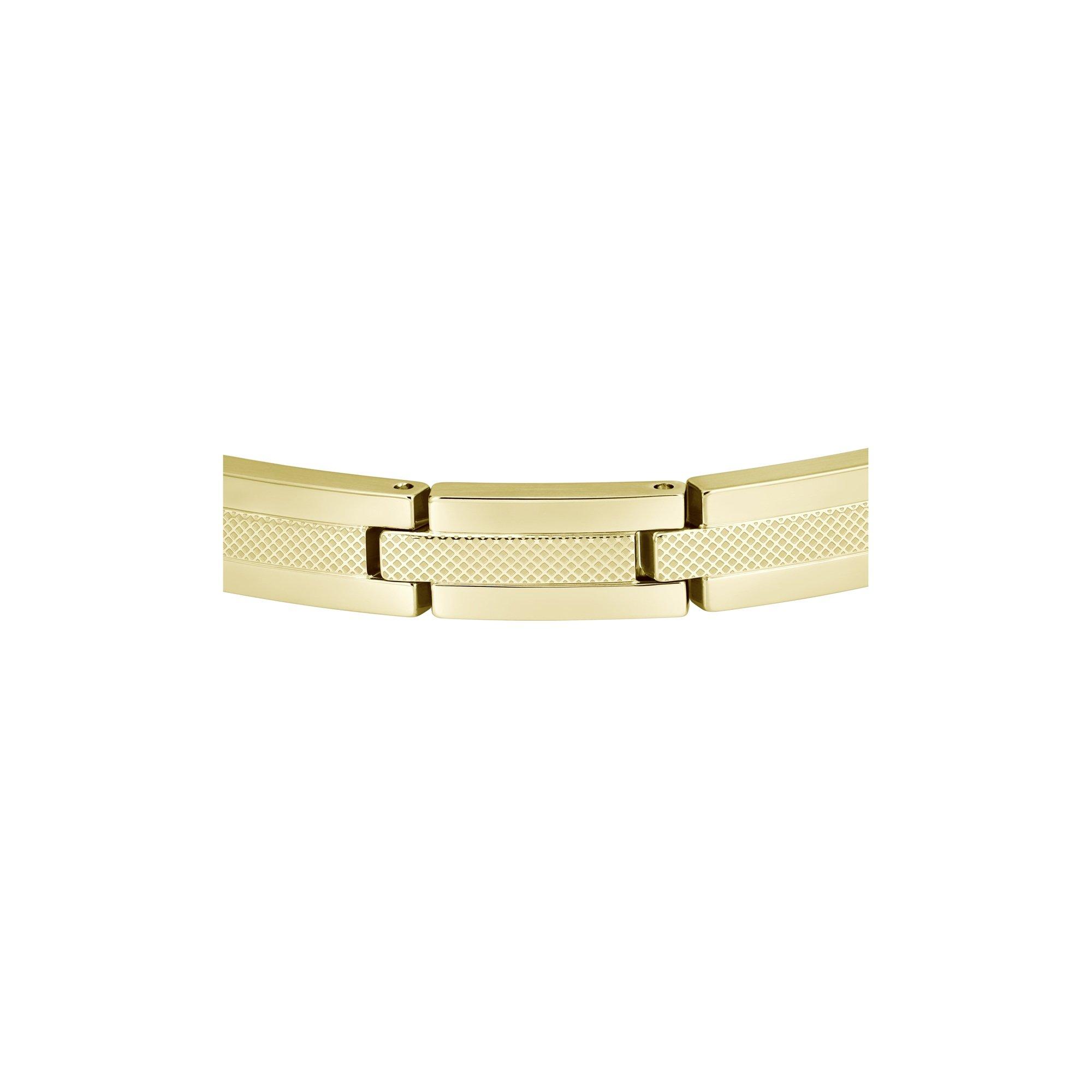 Verguld - Lacoste - Lacoste Mens Stencil Gold IP and Green Enamel Crocodile Bracelet - 4