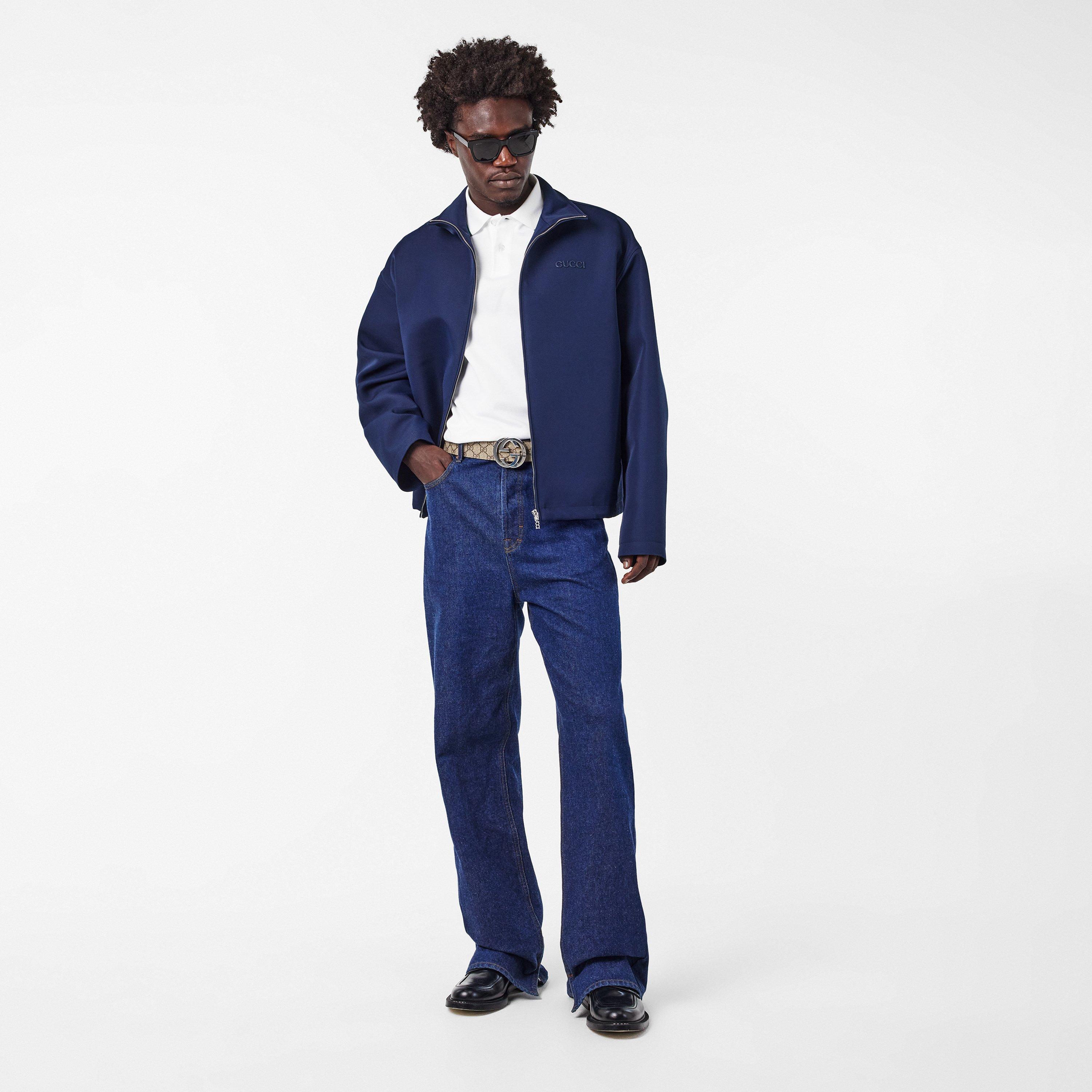 Beige 9643 - Gucci - Men's Logo Canvas GG Supreme Belt - 6