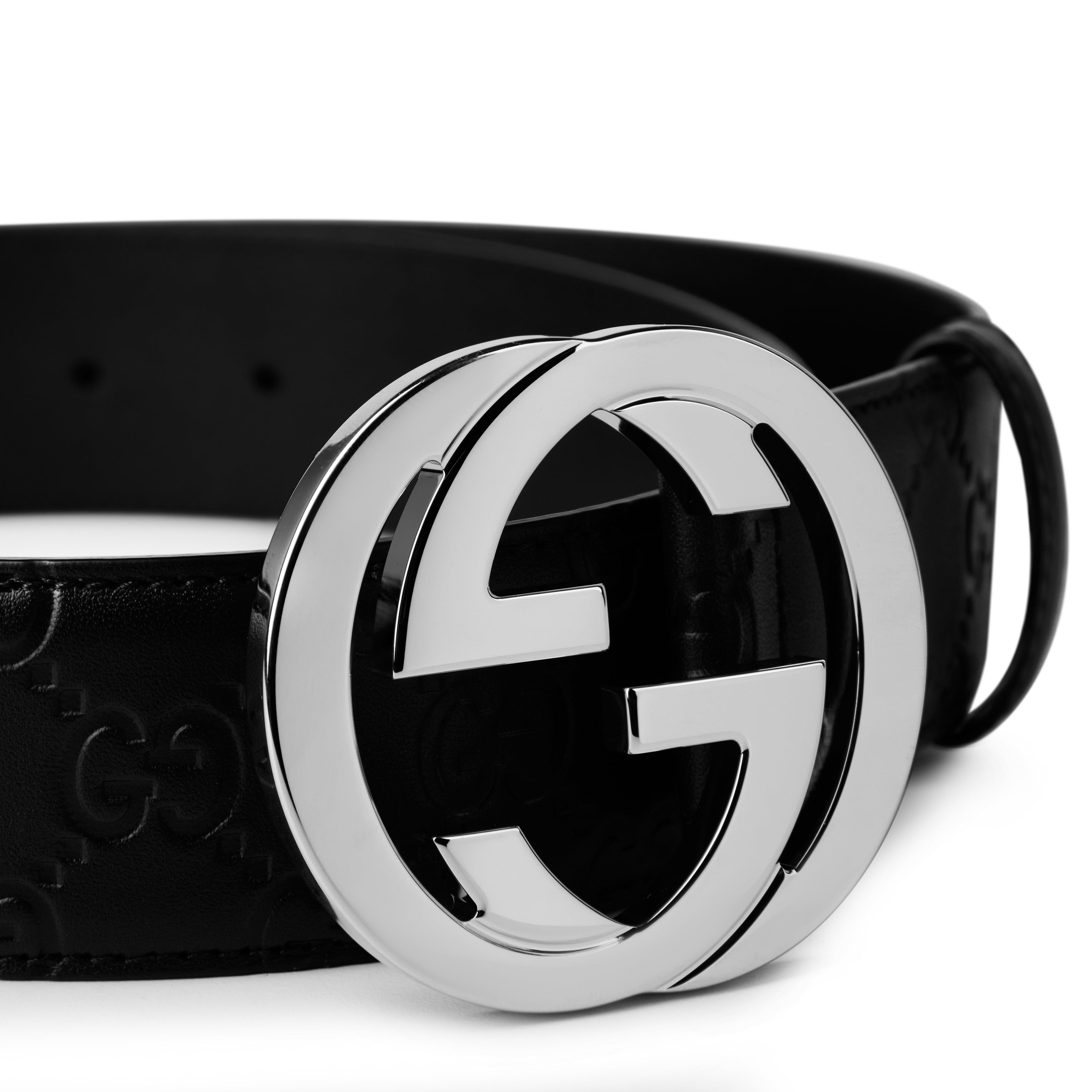 Silver gucci belt online