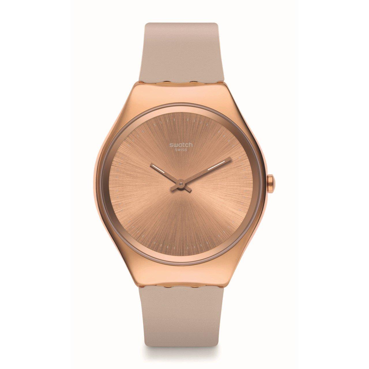 Rose Gold - Swatch - Adults Skinrosee Analogue Quartz Watch - 1