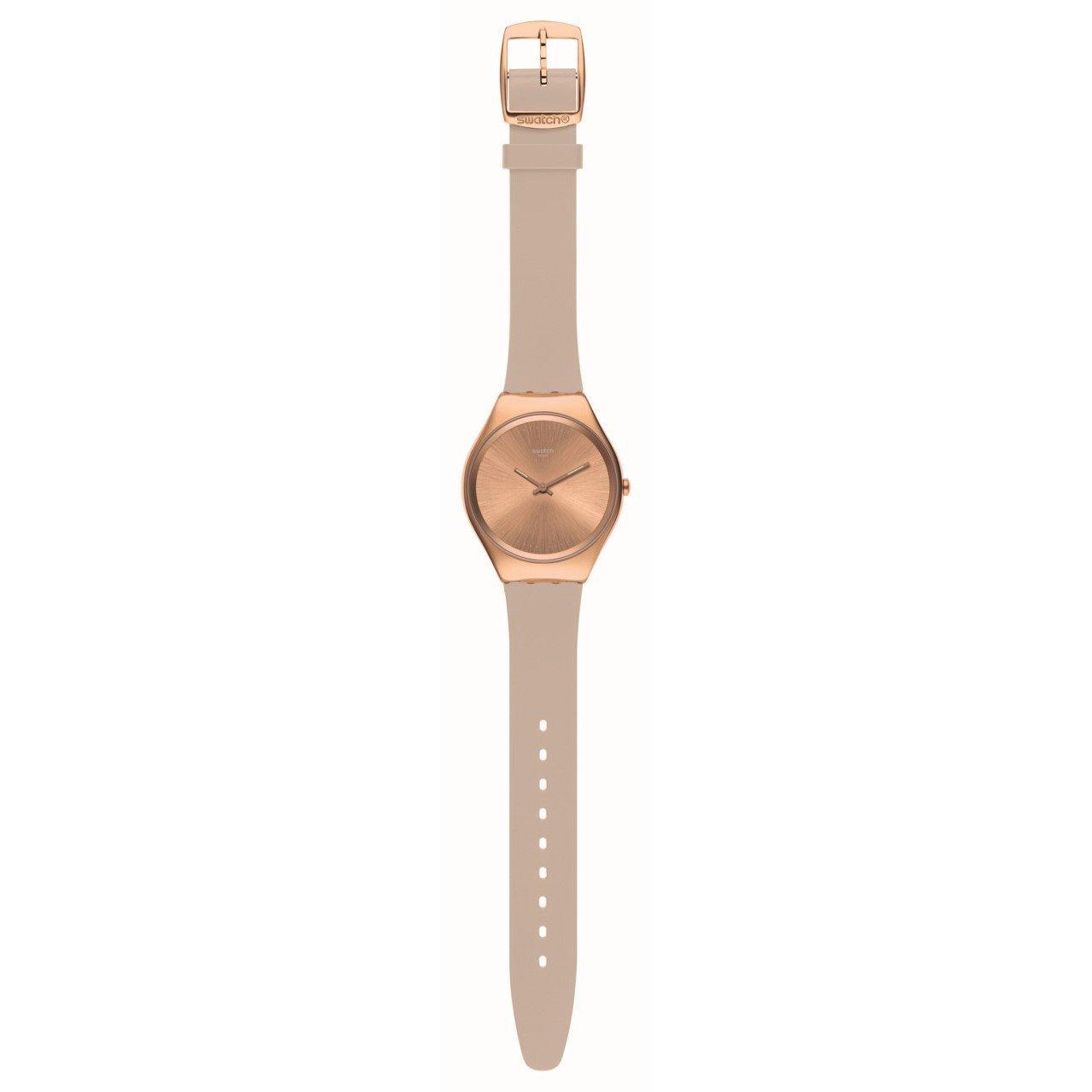 Rose Gold - Swatch - Adults Skinrosee Analogue Quartz Watch - 2
