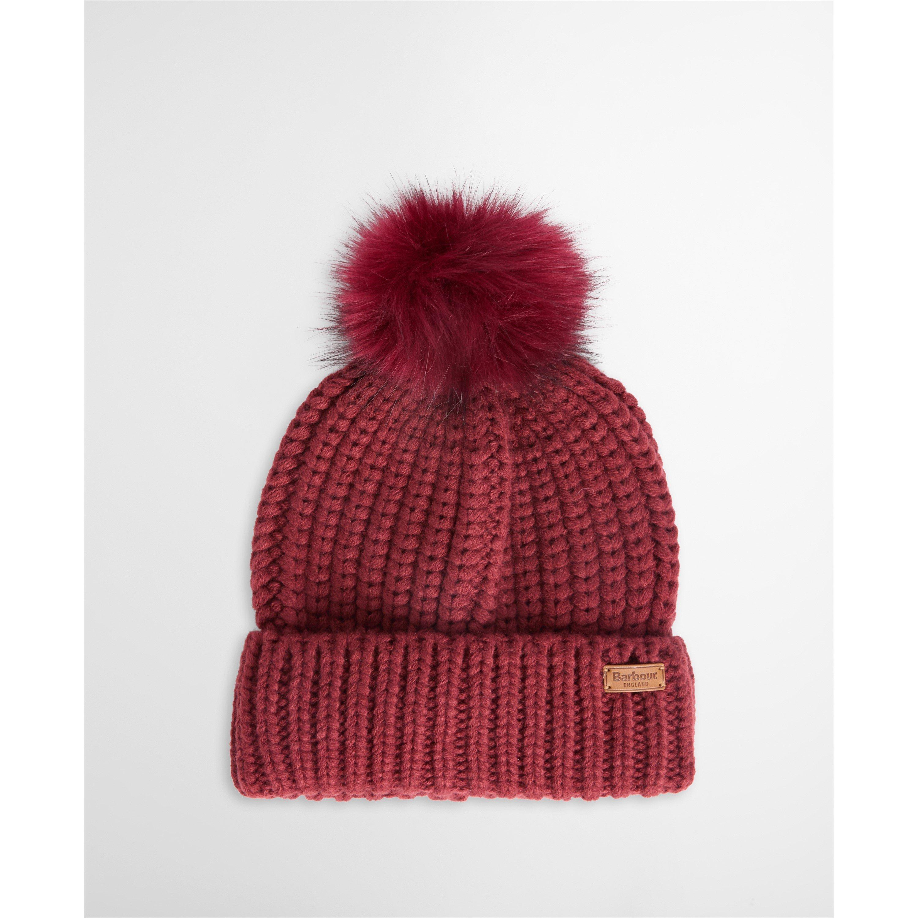 Cranberry - Barbour - Saltburn Beanie & Scarf Gift Set - 3