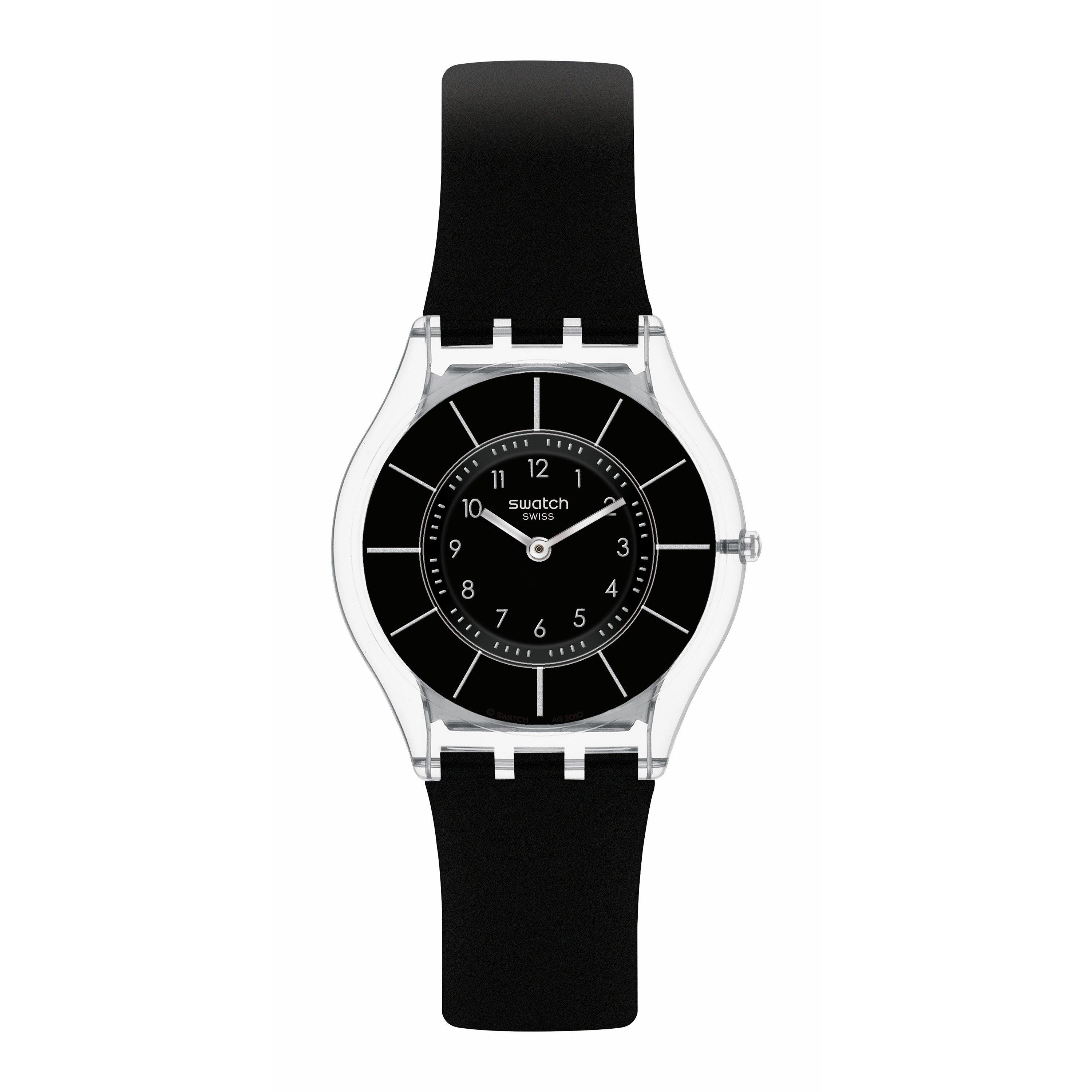 Black/Clear - Swatch - Adults Analogue Quartz Watch - 1