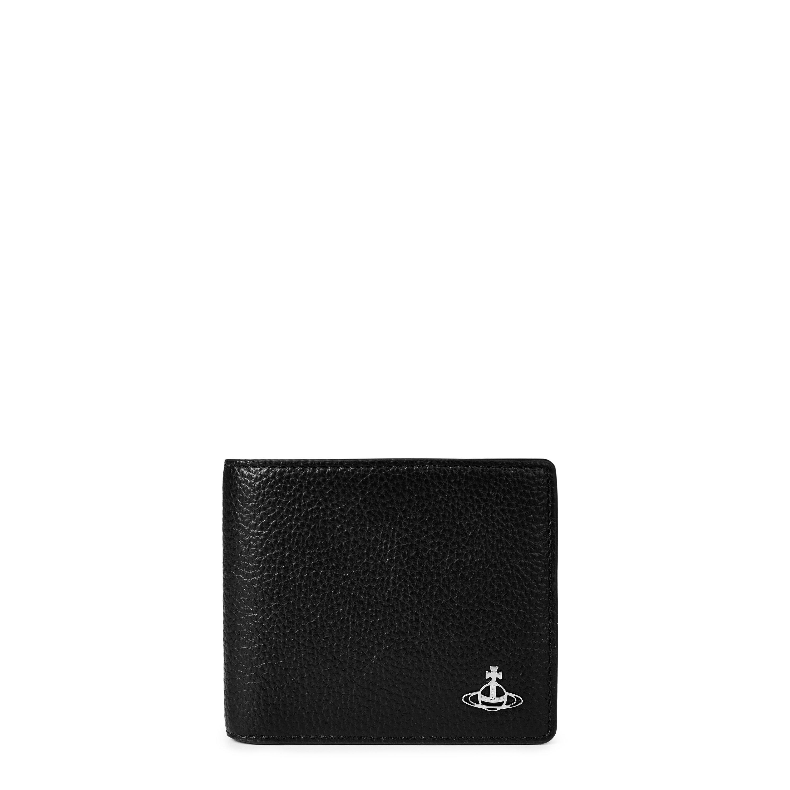 Vivienne Westwood Men's Textured Leather Milano Billfold Wallet - Black