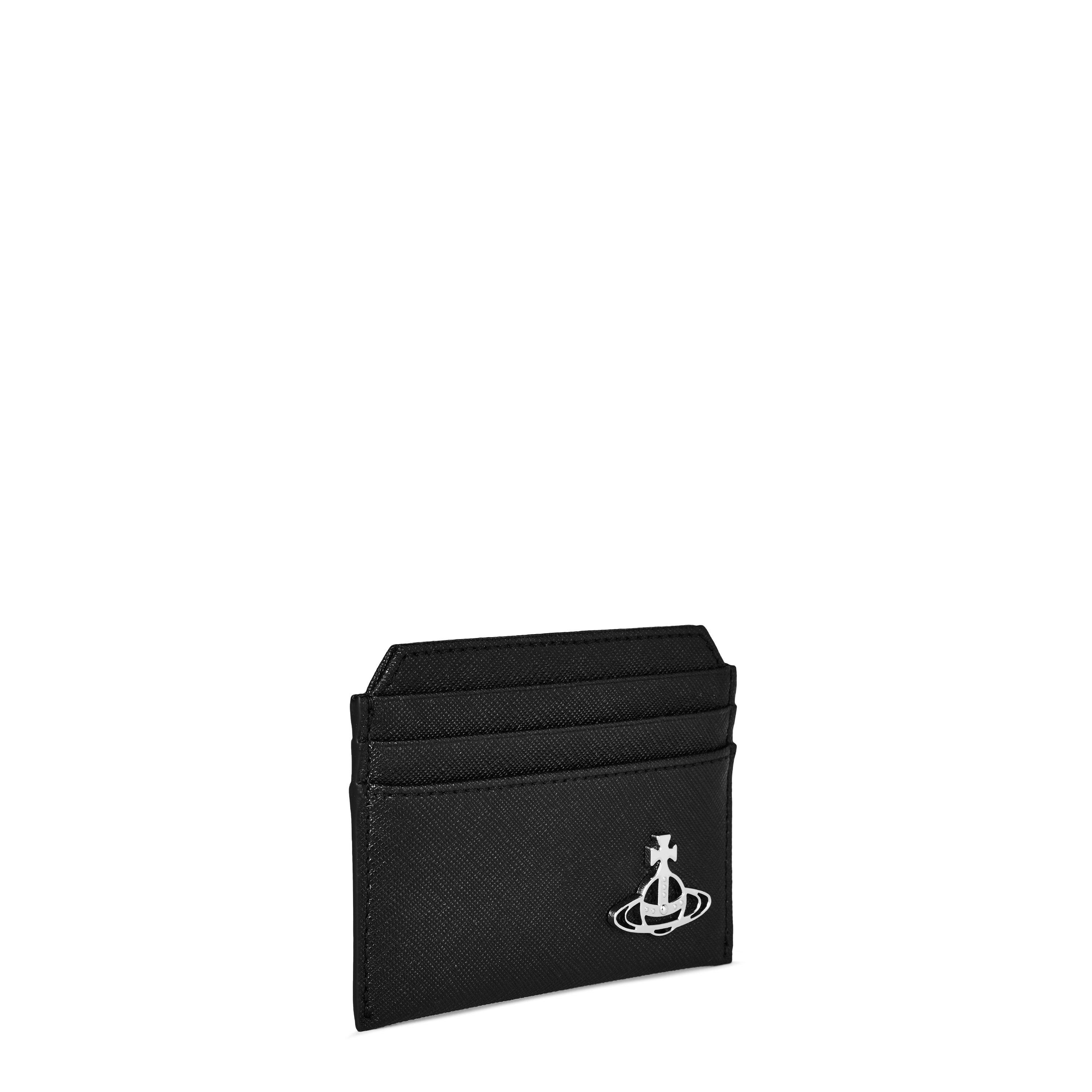 Black - Vivienne Westwood - Men's Textured Leather Milano Orb Card Holder - 3