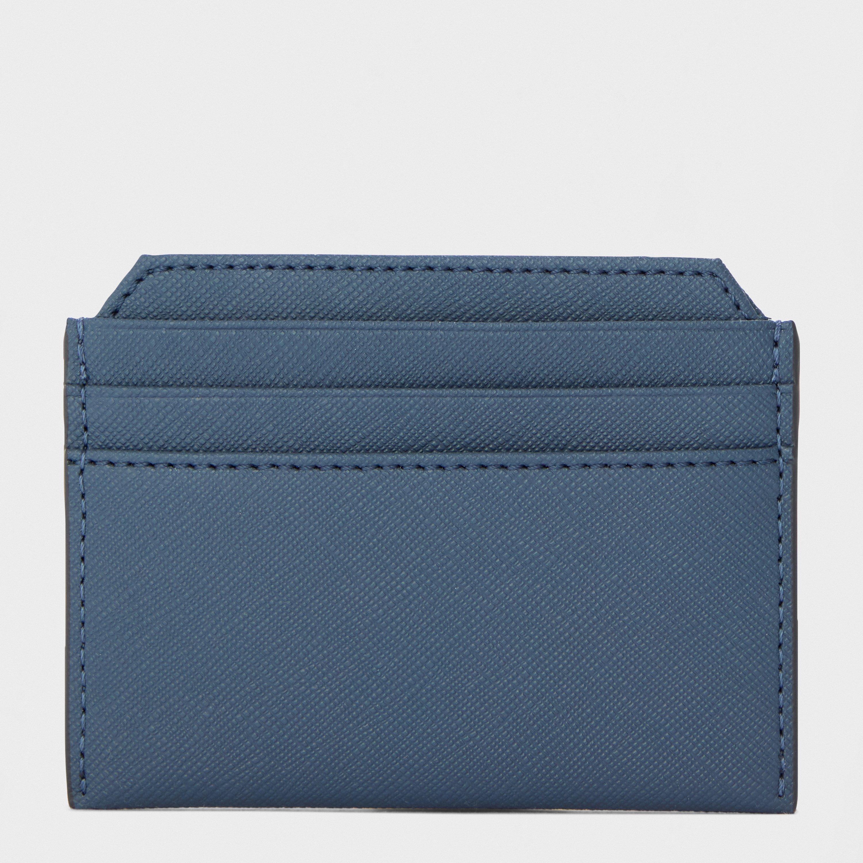 Denim Blue - Vivienne Westwood - Men's Plain Leather Orb Kent Card Holder - 2
