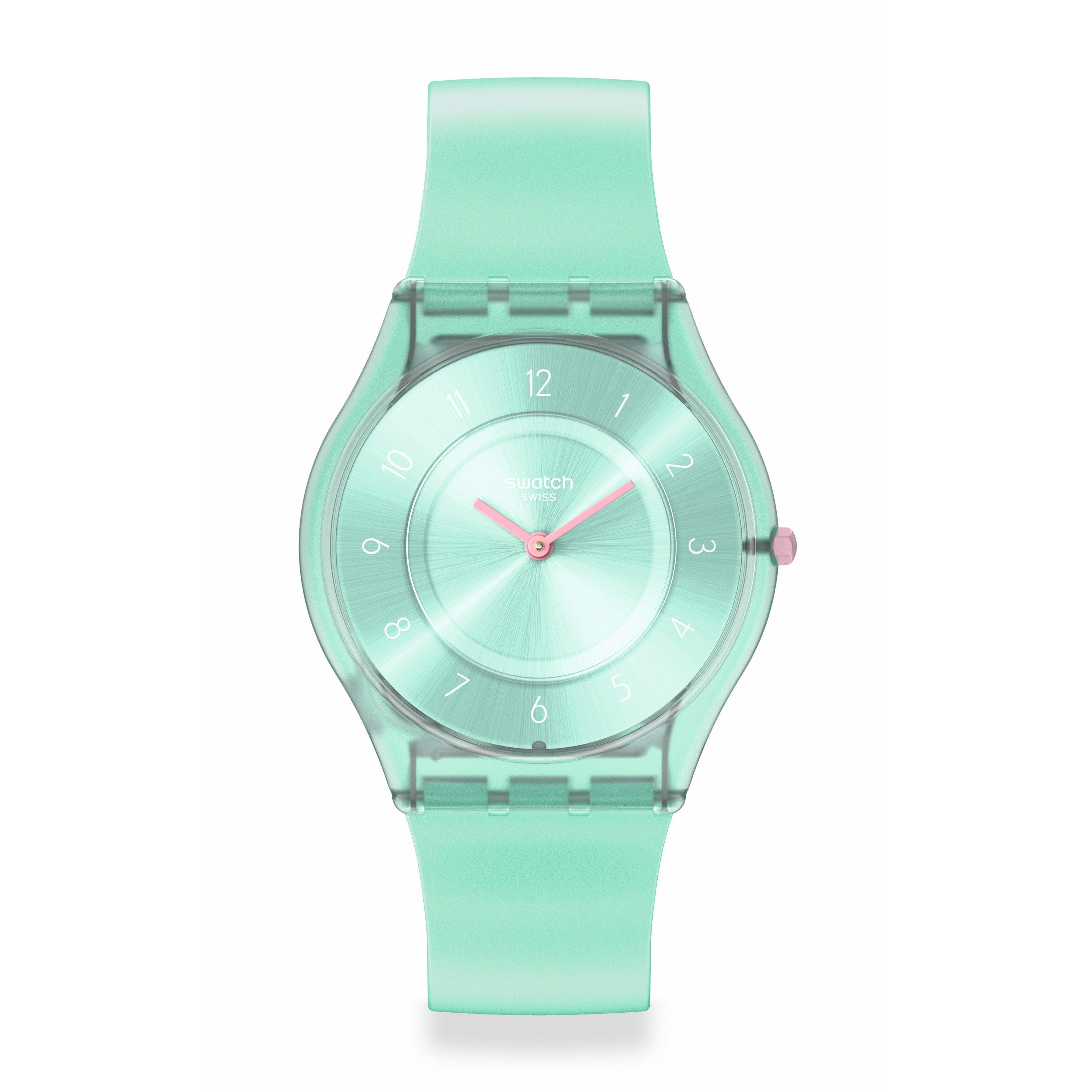 Green/Green - Swatch - Unisex Adults Pastelicious Analogue Quartz Watch - 1