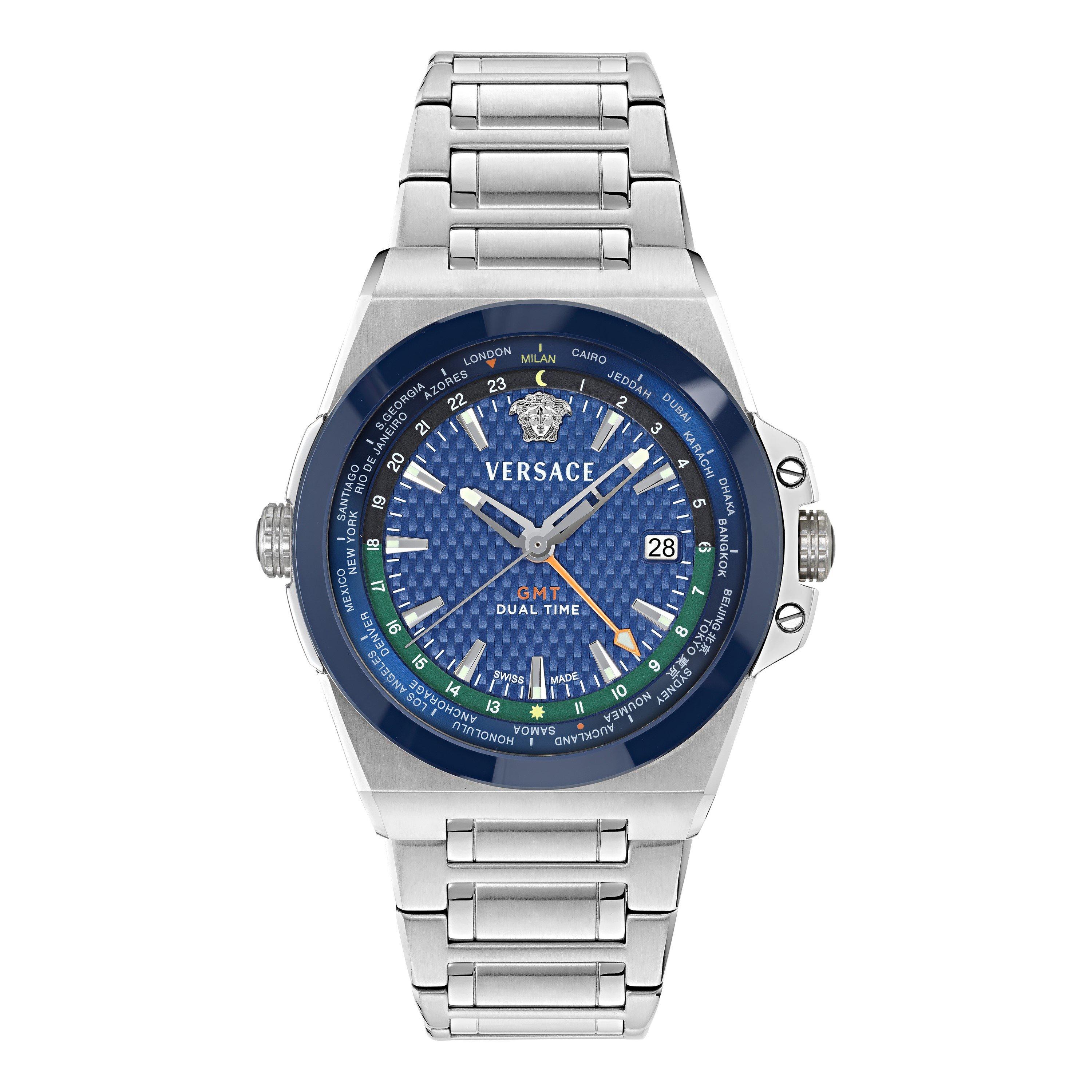 Blue/Silver - Versace - Versace GMT Watch Sn71 - 1