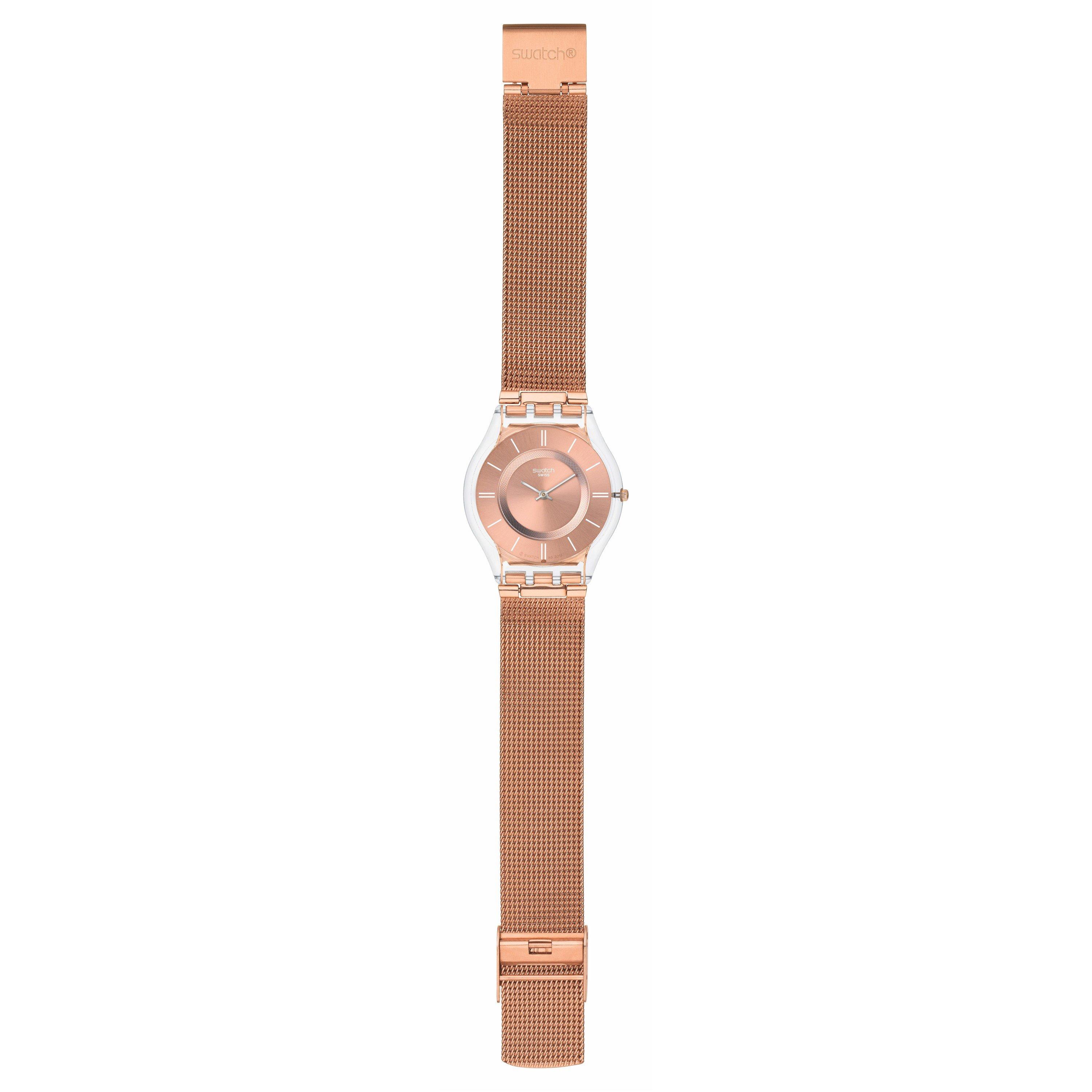 Gold/Clear - Swatch - Unisex Adults Hello Darling Analogue Quartz Watch - 2