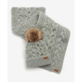 Barbour Penshaw Beanie And Scarf Set