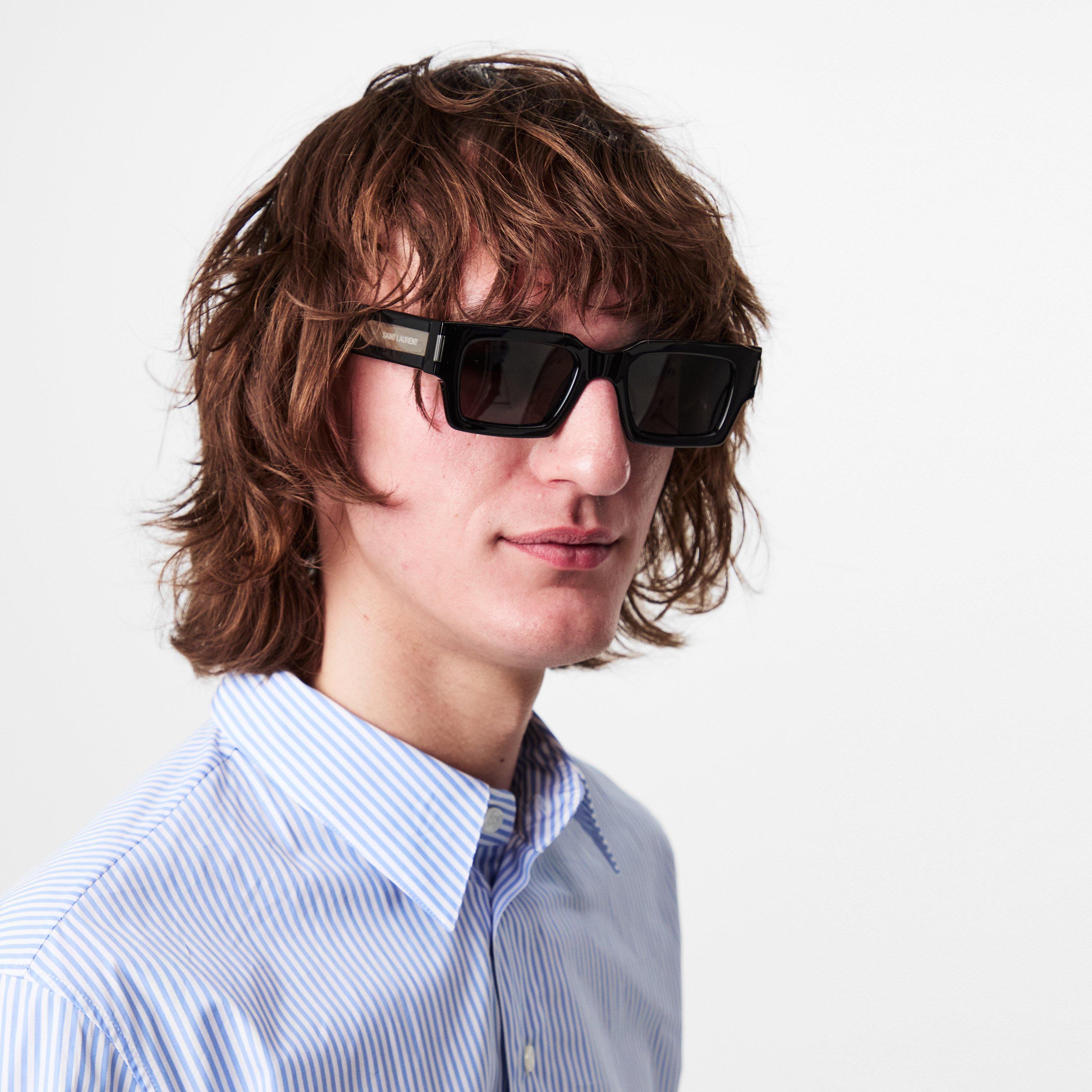 Black - Saint Laurent - 572 Logo Sunglasses - 3
