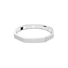 Swarovski Dextera bangle, Octagon shape, White, Rhodium plated