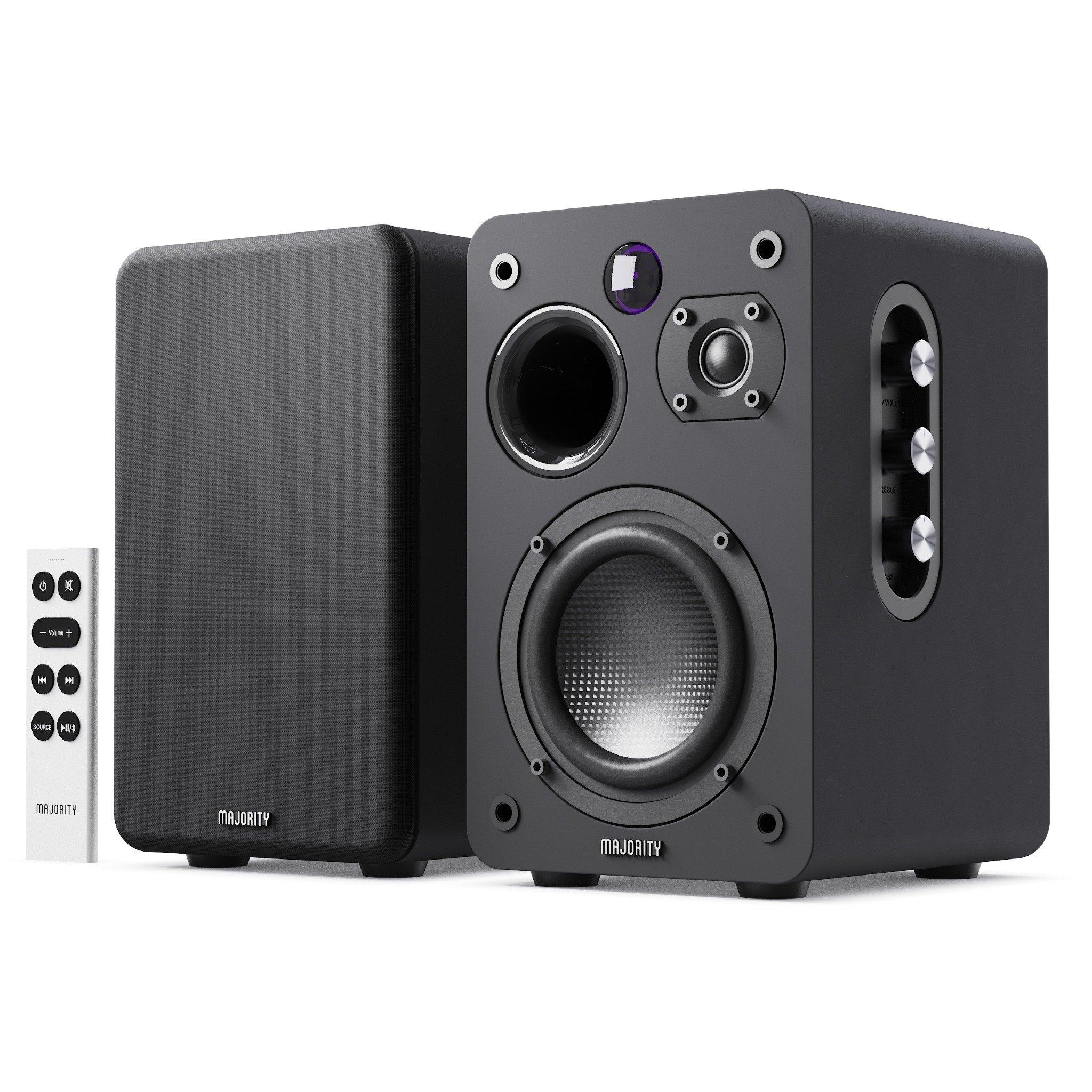 Black - MAJORITY - D70X Bookshelf Speakers - 1
