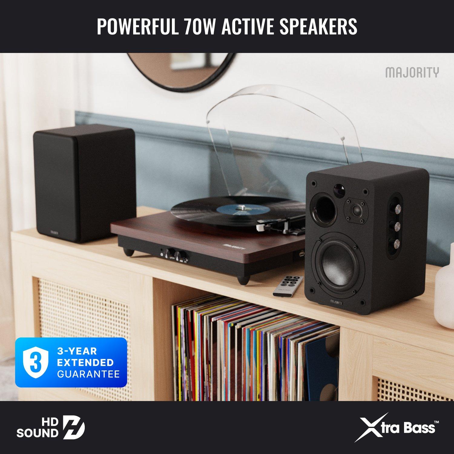 Black - MAJORITY - D70X Bookshelf Speakers - 2