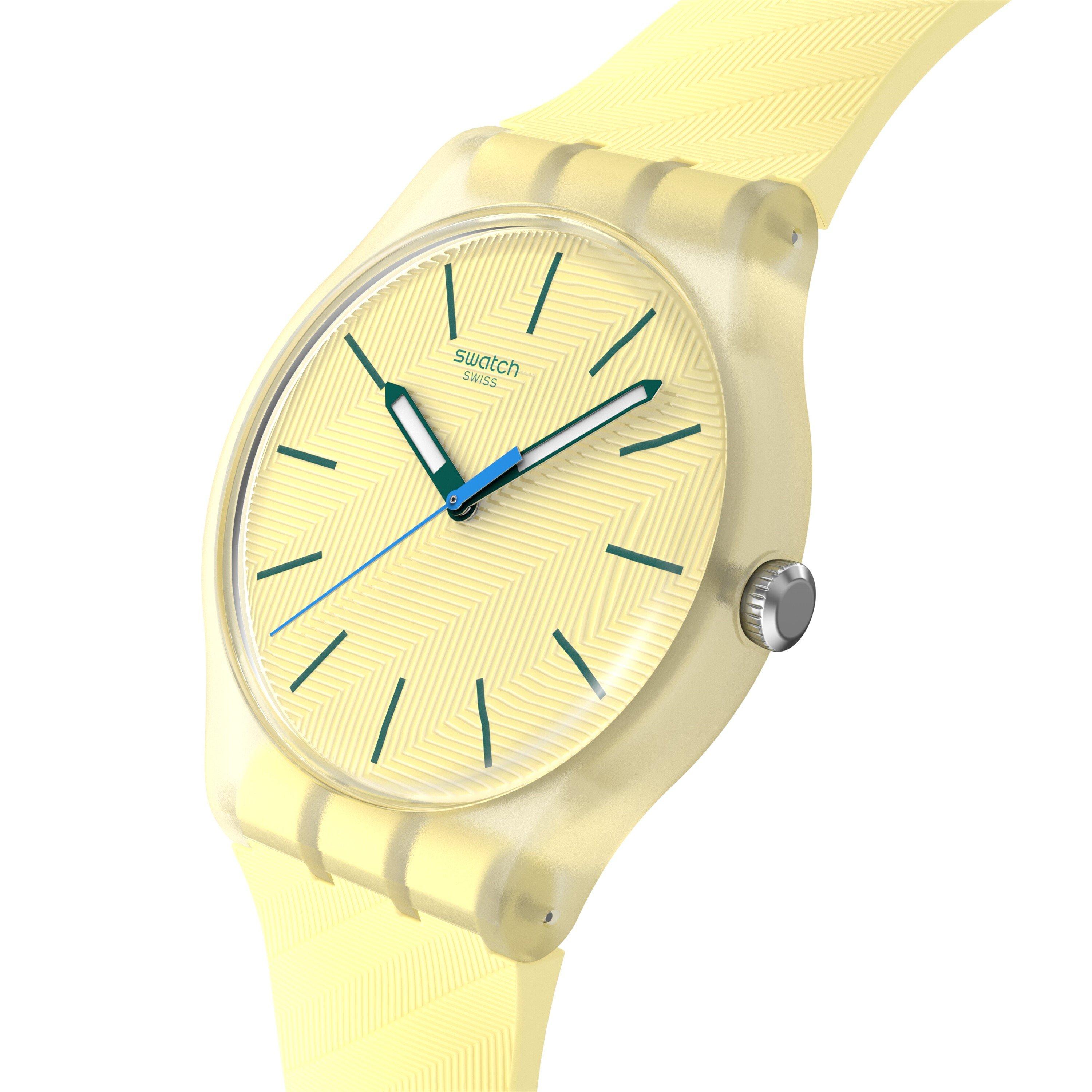 Yellow - Swatch - Unisex Adults Citrus Tilt 62 Analogue Quartz Watch - 3