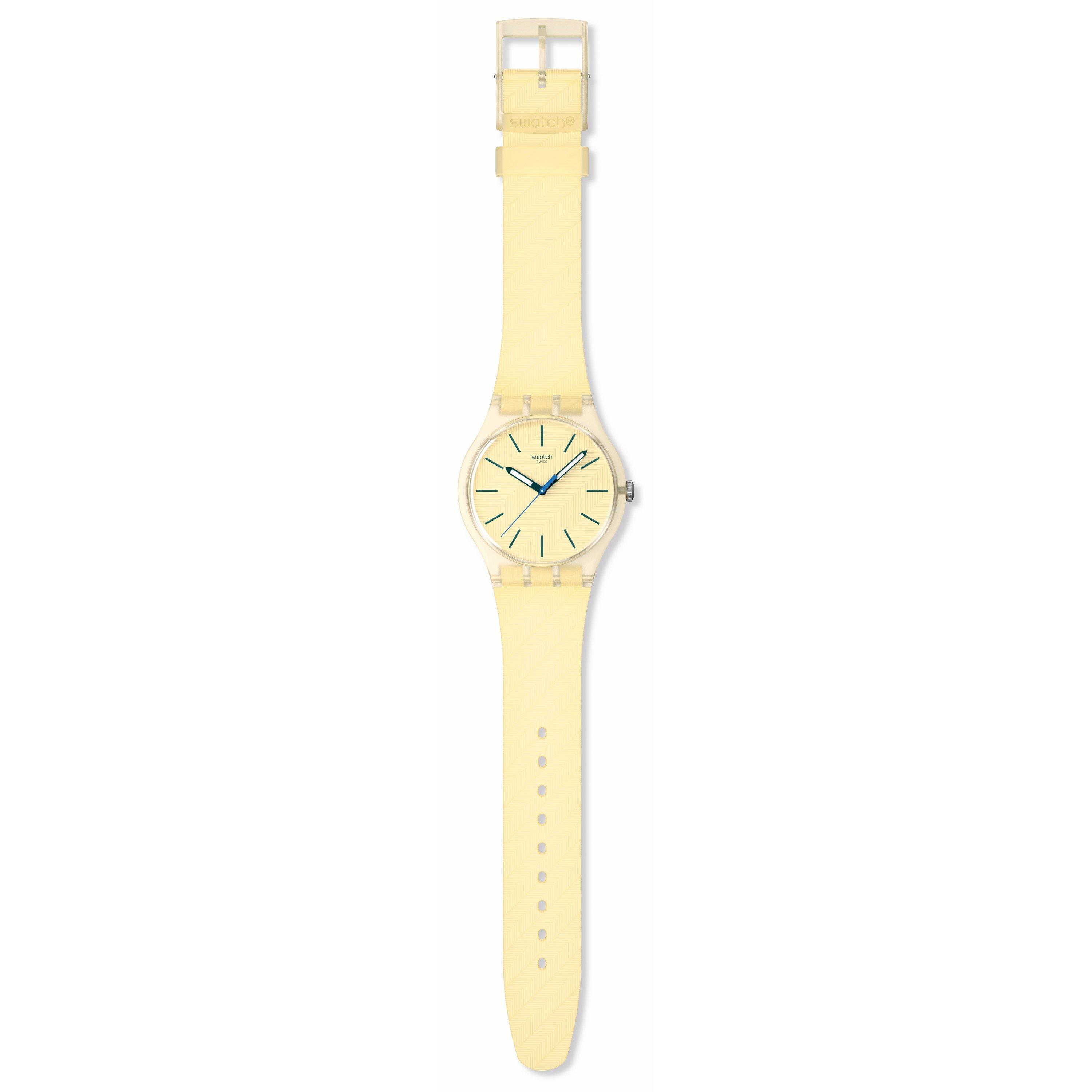 Yellow - Swatch - Unisex Adults Citrus Tilt 62 Analogue Quartz Watch - 4