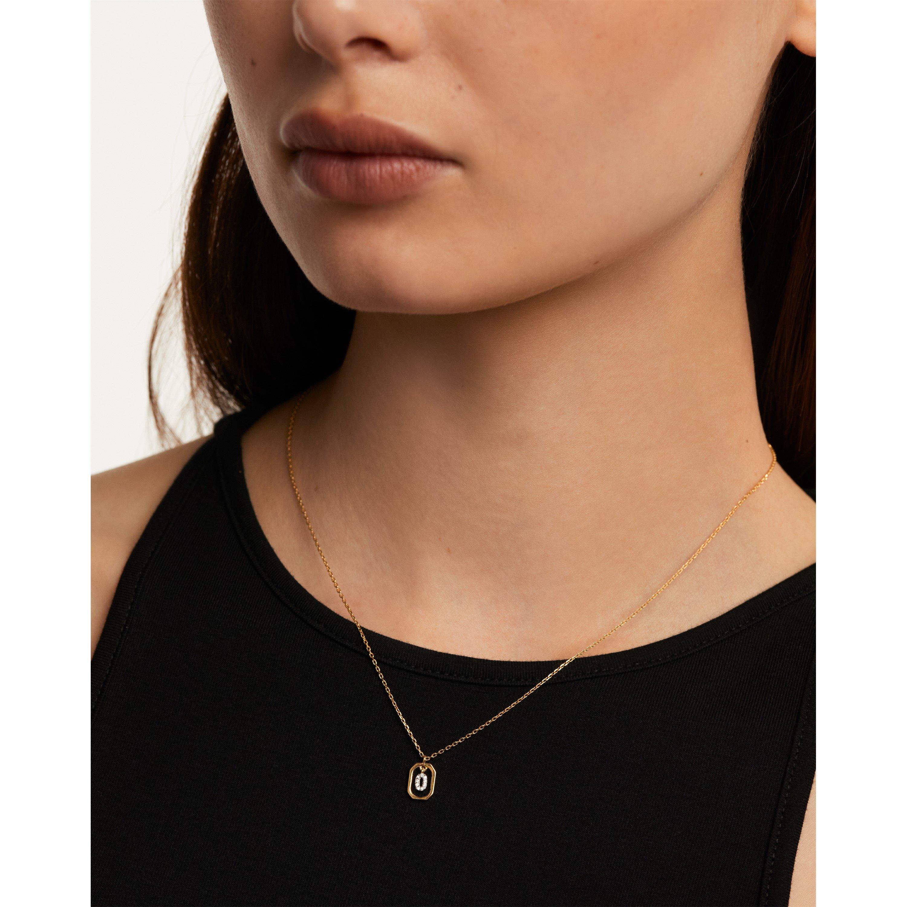 O - Gold - PDPAOLA - Initial Letter Necklace - 3