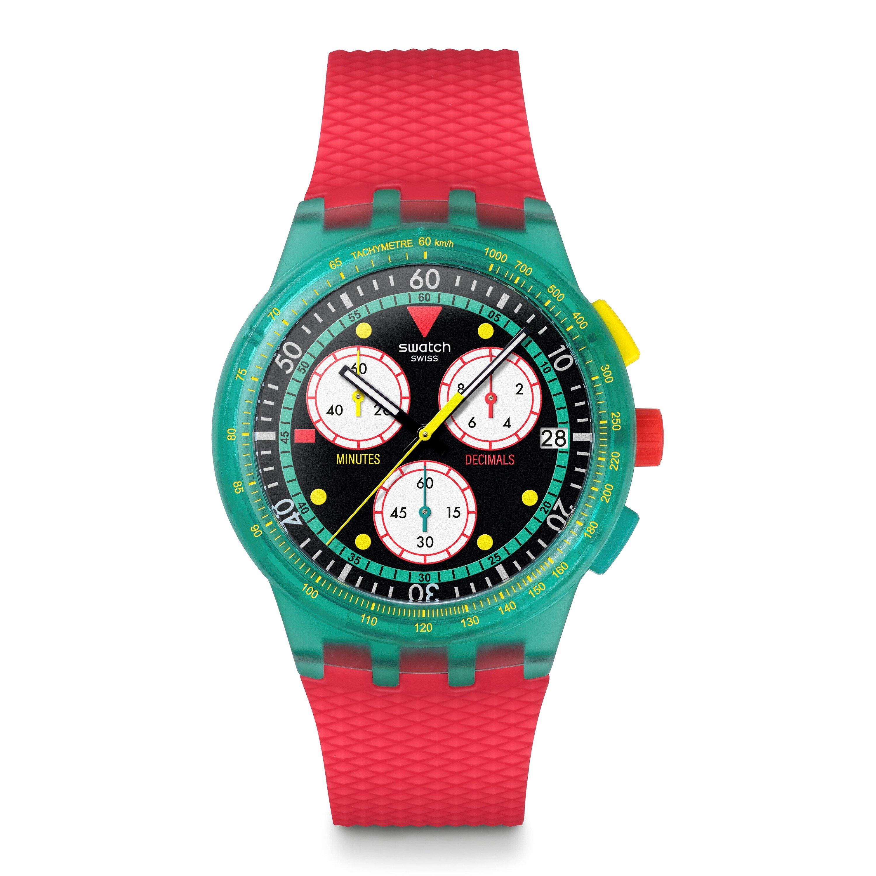 Neon Emerald - Swatch - Chrono Quartz Analogue Watch - 1