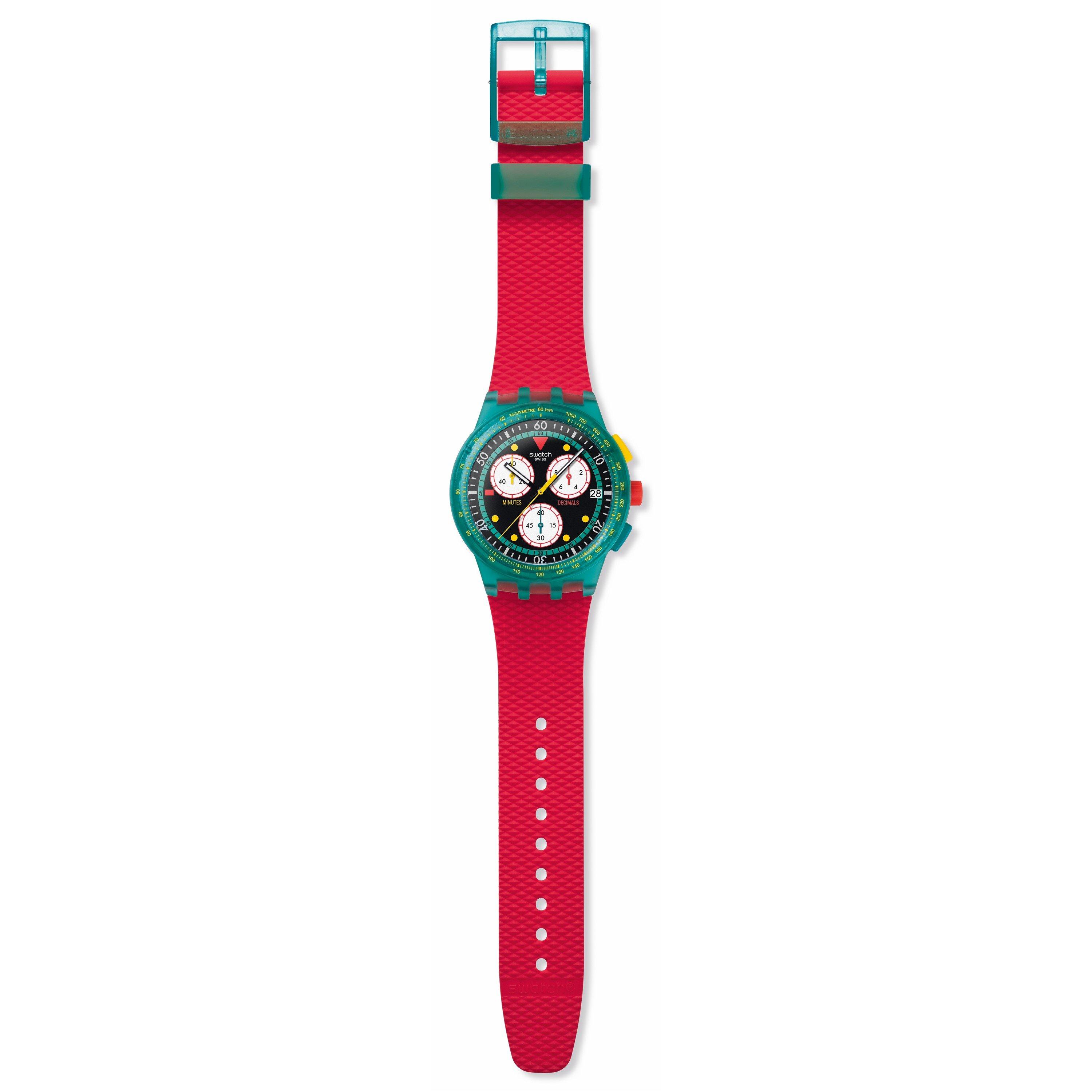 Neon Emerald - Swatch - Unisex Adults Chrono Analogue Quartz Watch - 4