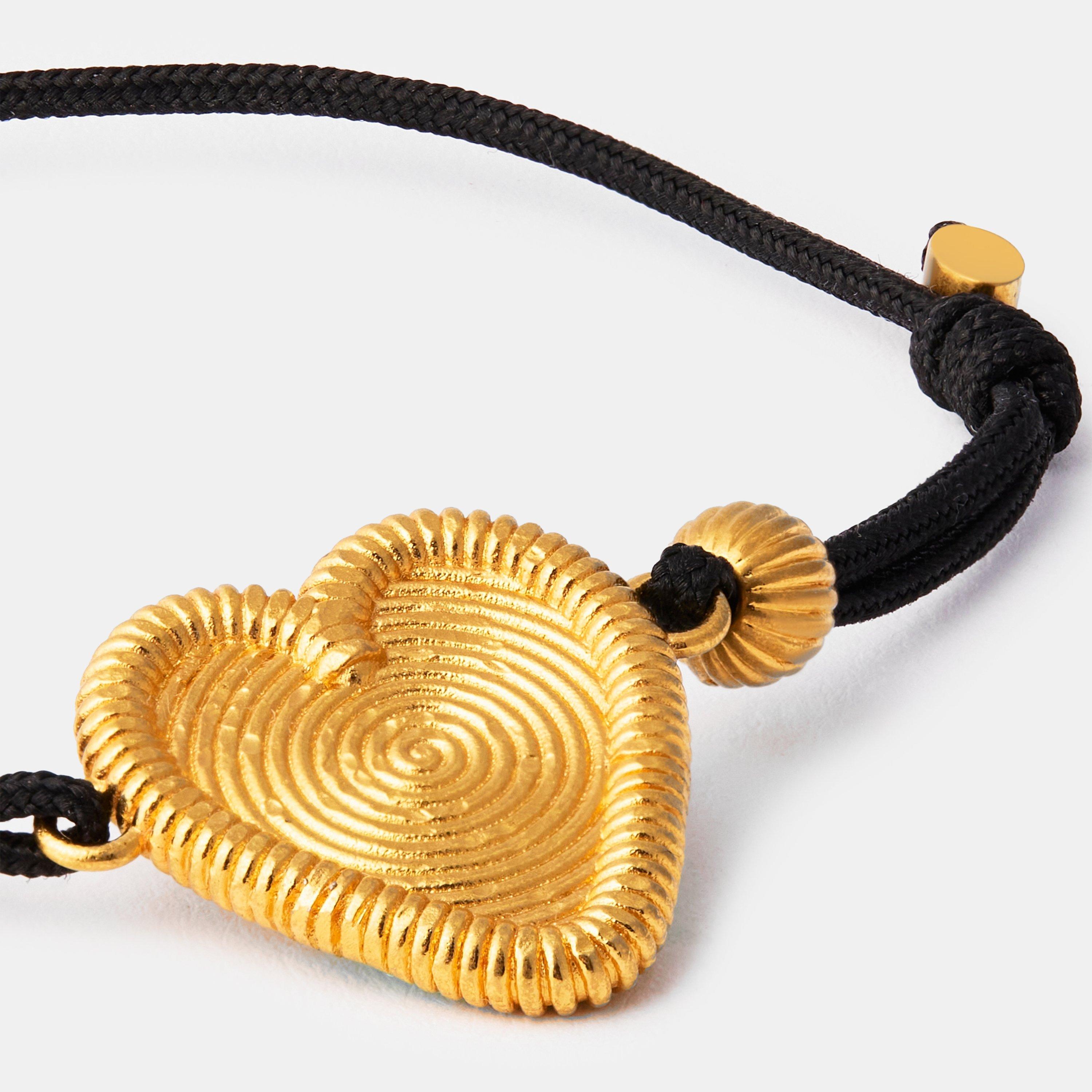 Black/Brass - Valentino Garavani - Women's VG Heart Charm Bracelets - 2