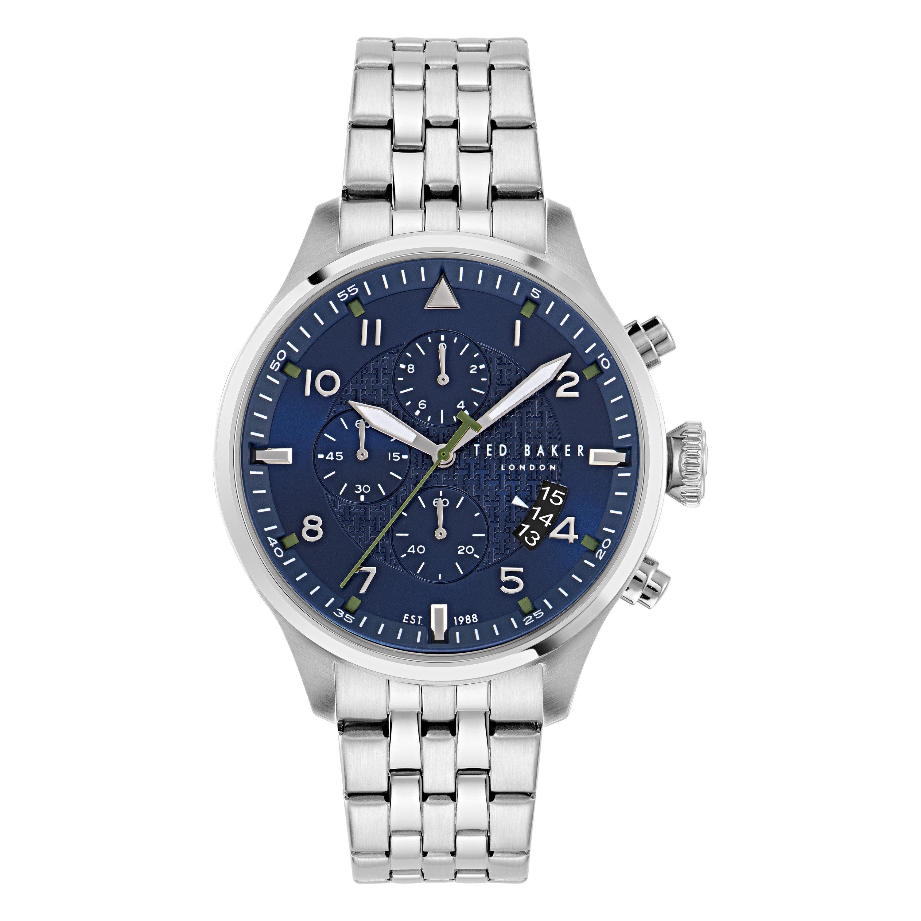 Blue/Silver - Ted Baker - Men's Fulmaar Quartz Analogue Quartz Watch - 1