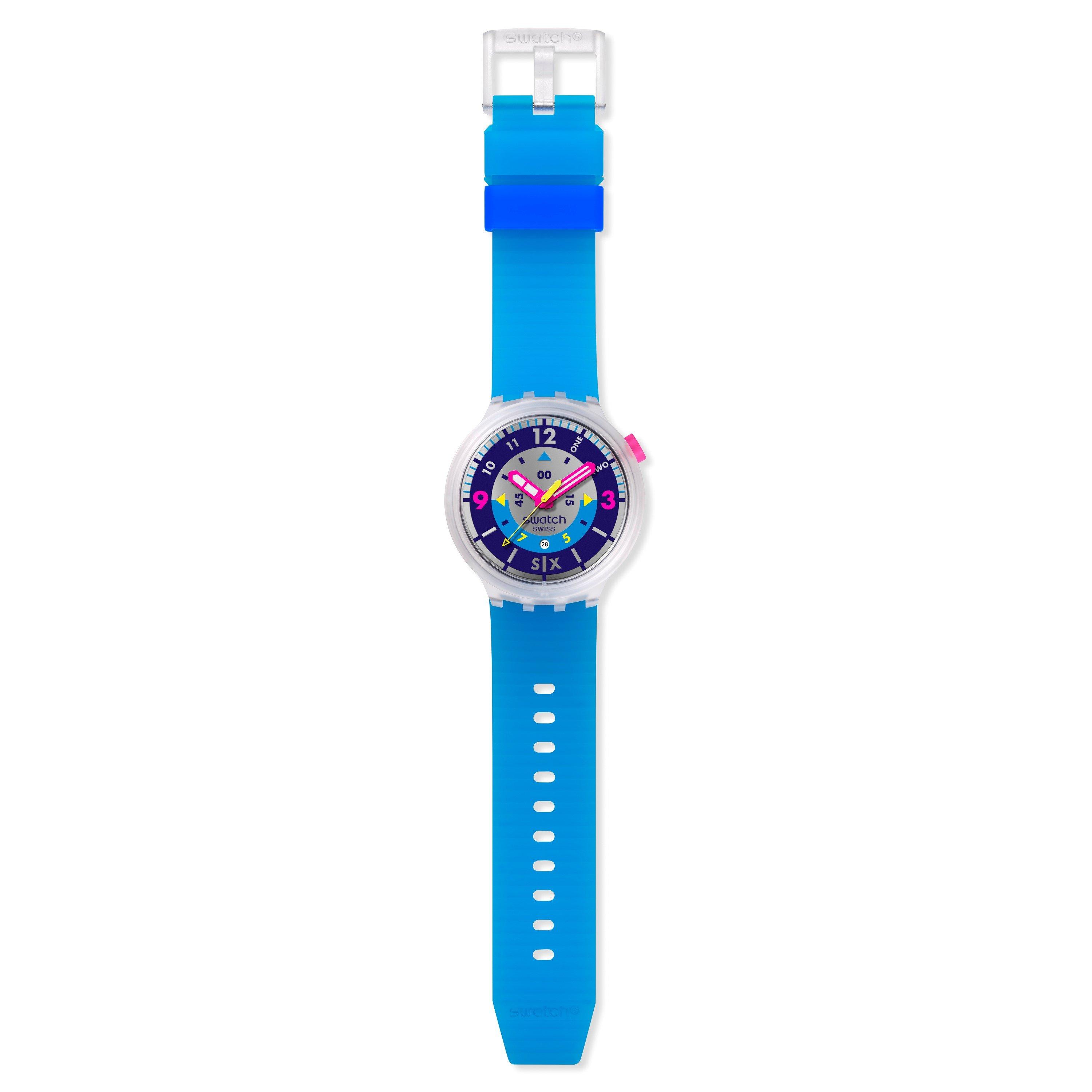 Multi - Swatch - Unisex Adults Neon Hielo 62 Analogue Quartz Watch - 4